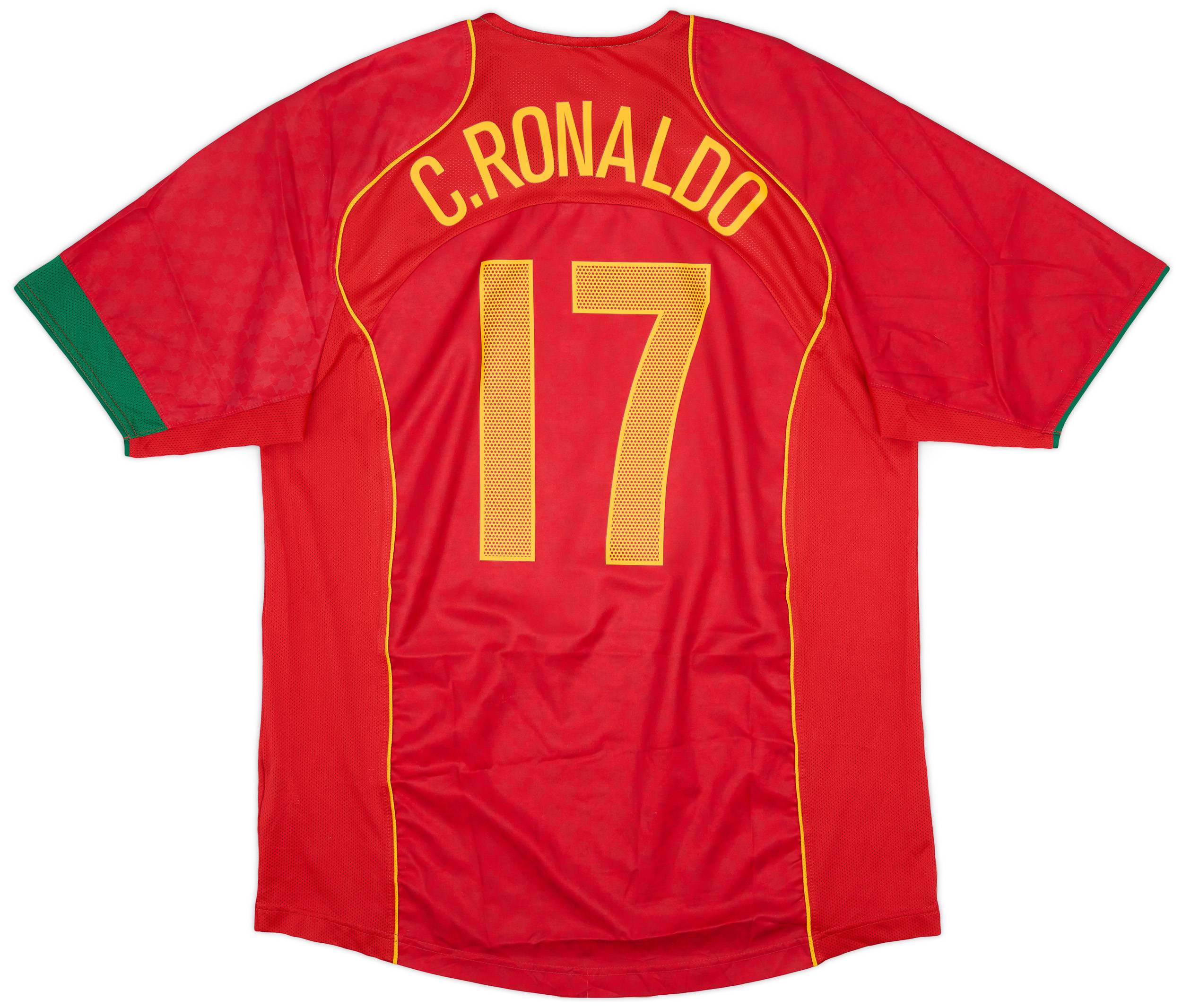 ウェア PORTUGAL - 2004 (Home) 2004-06 Portugal Home Shirt C.Ronaldo #7 - 3/10 - (XL.Boys)