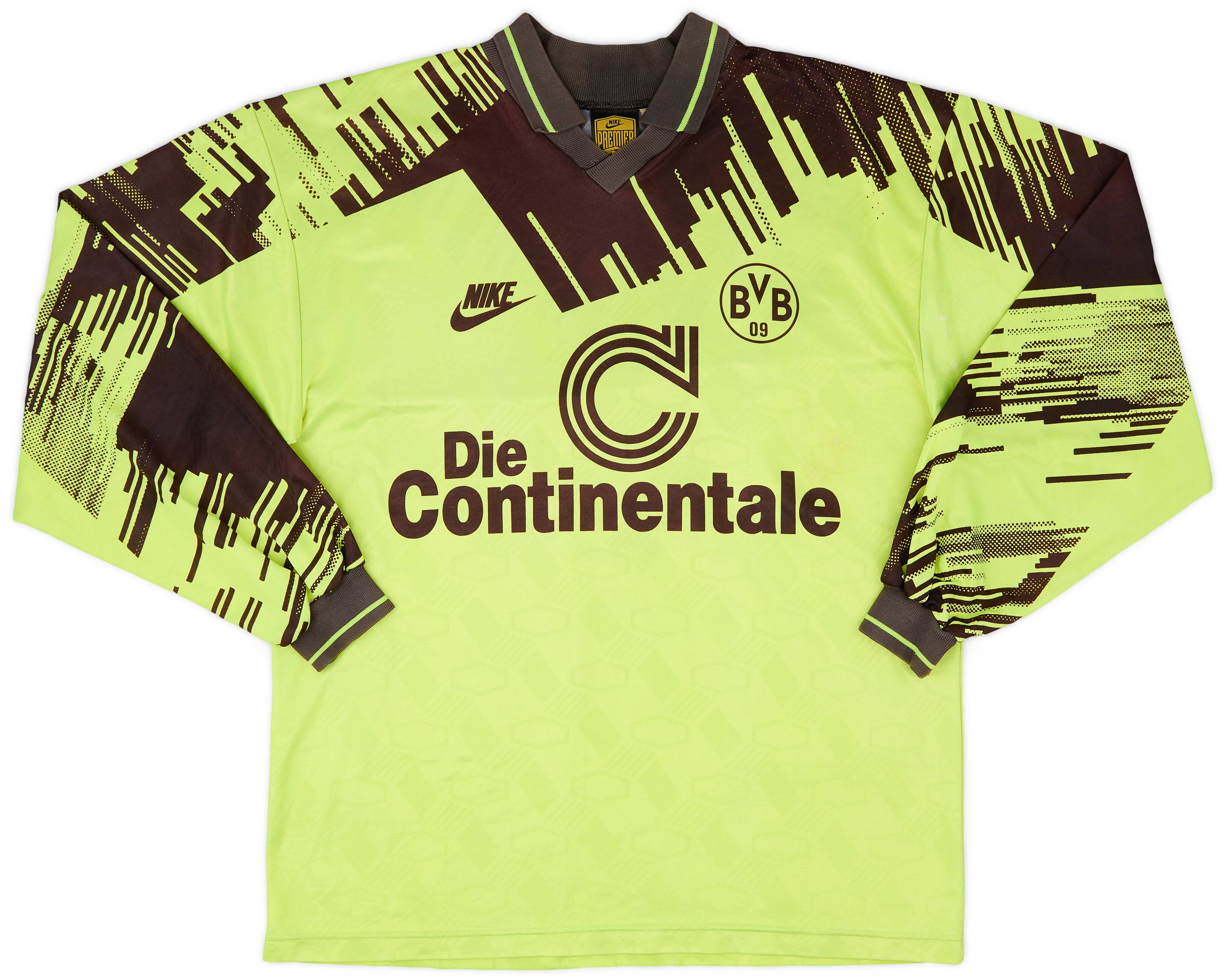 1993-94 Borussia Dortmund Home L/S Shirt - 6/10 - (L)