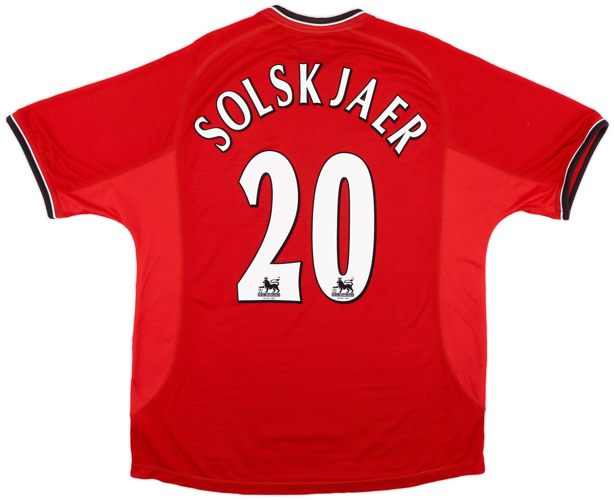 2000-02 Manchester United Home Shirt Solskjaer #20 - 5/10 - (XL)