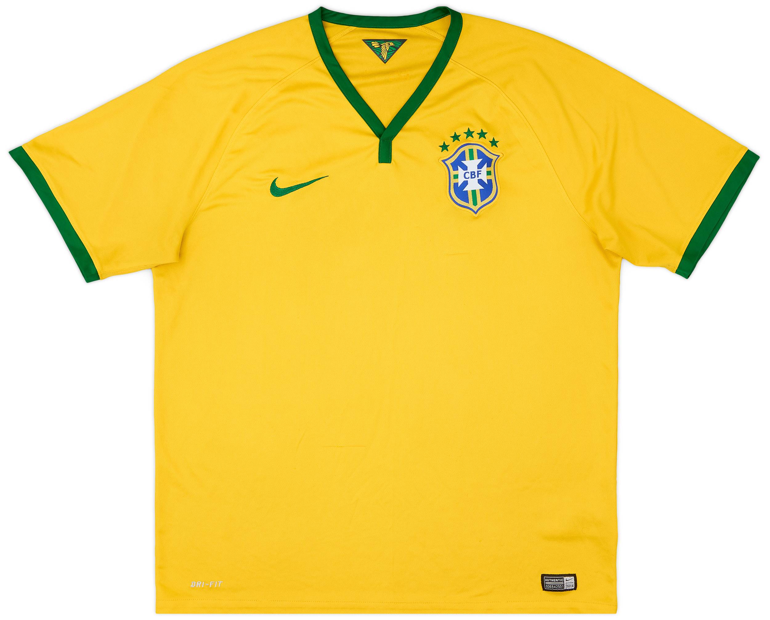 2014-15 Brazil Home Shirt - 6/10 - (XL)