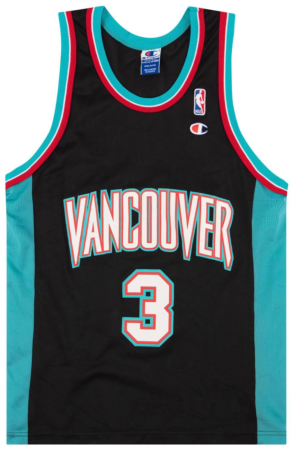 1997-00 Vancouver Grizzlies Abdur-Rahim #3 Champion Jersey (Alternate) S