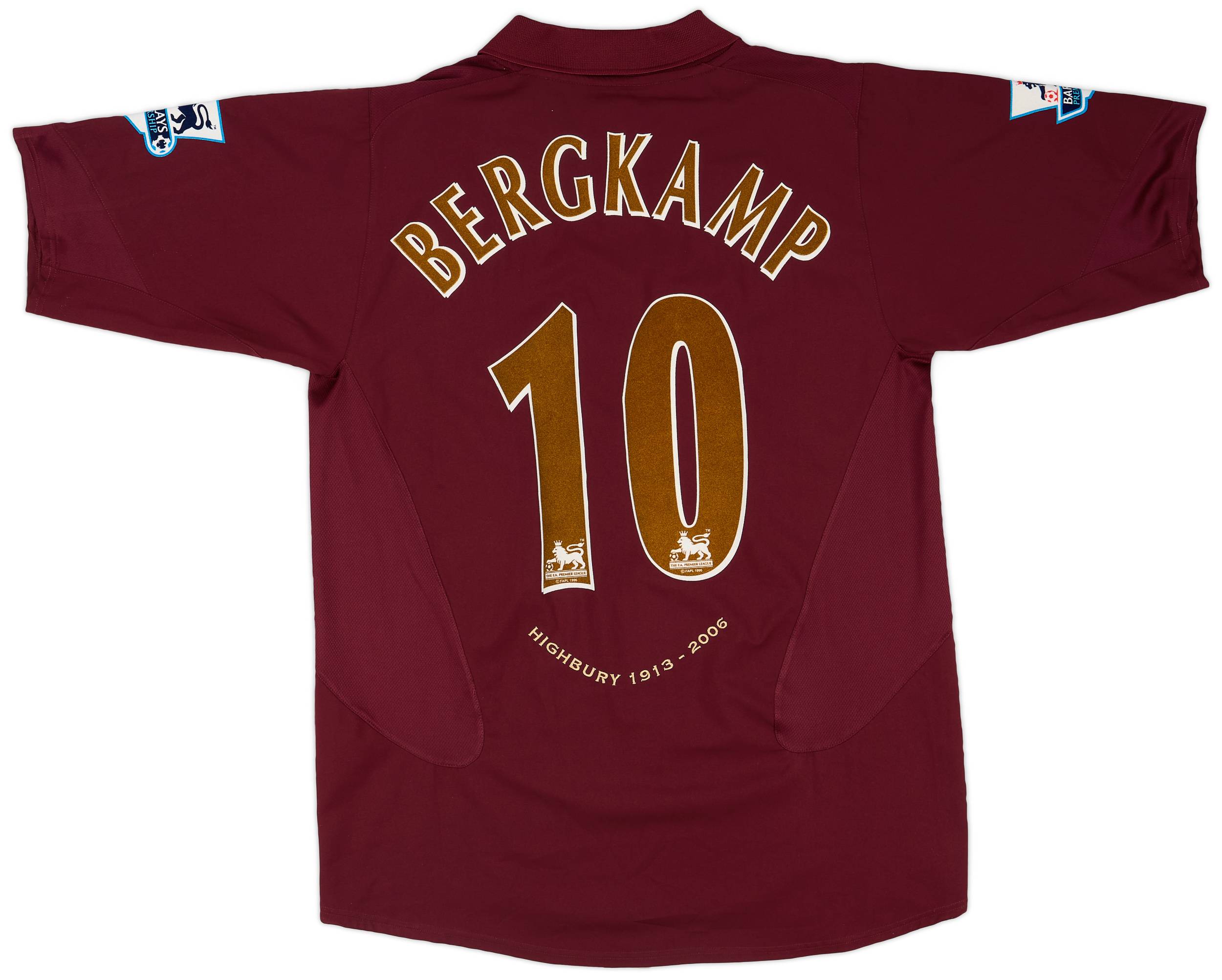 ウェア Arsenal 2005-2006 (Home) 2005-06 Arsenal Home Shirt Bergkamp #10 - 7/10 - (L)