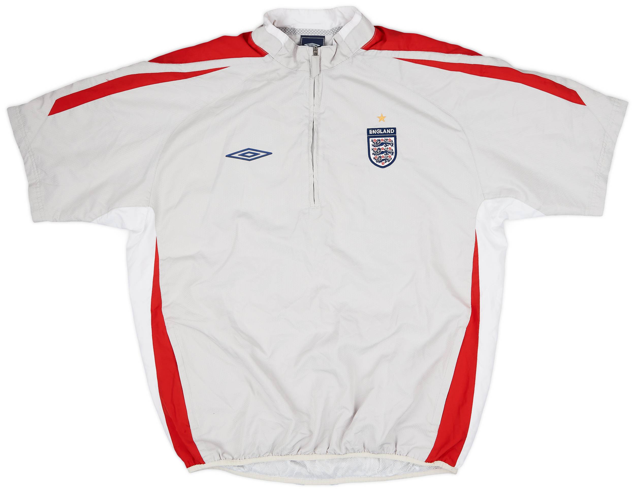 2007-08 England Umbro 1/4 Zip S/S Drill Top - 9/10 - (XL)