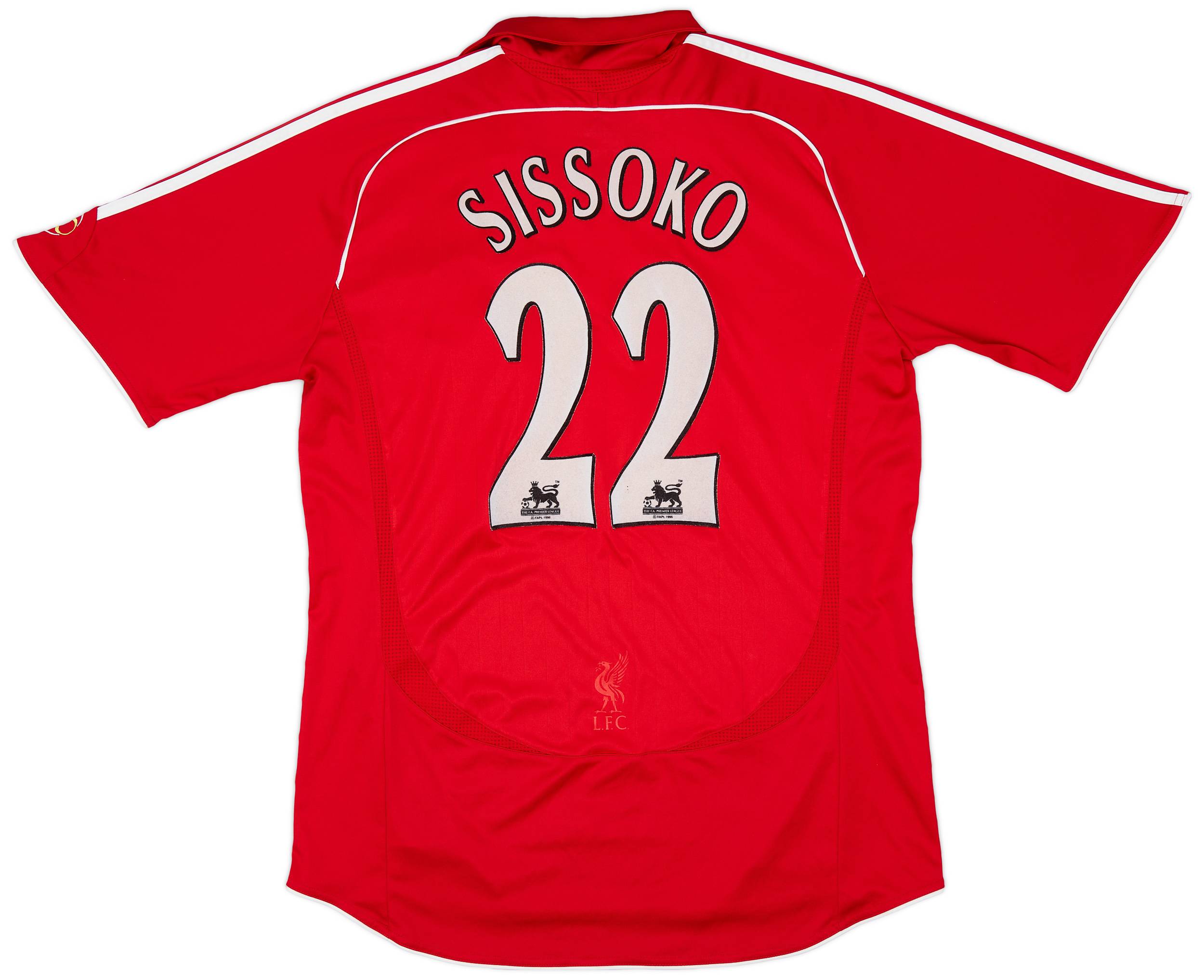 【レビューで送料無料】 Home Liverpool 2006-08 Shirt (L) - 7/10 - #22 Sissoko 記念グッズ