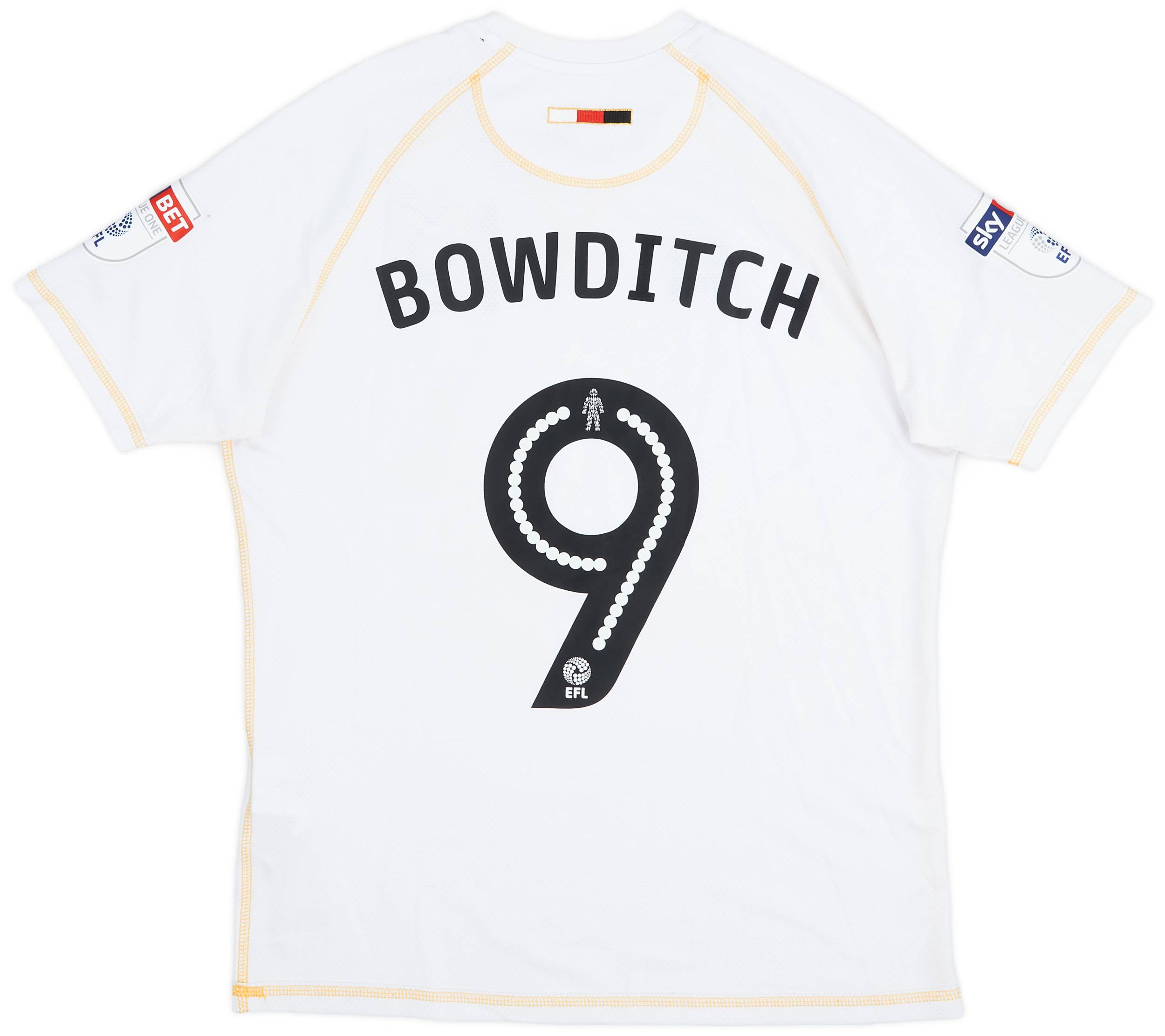 2016-17 MK Dons Home Shirt Bowditch #9 - 9/10 - (M)