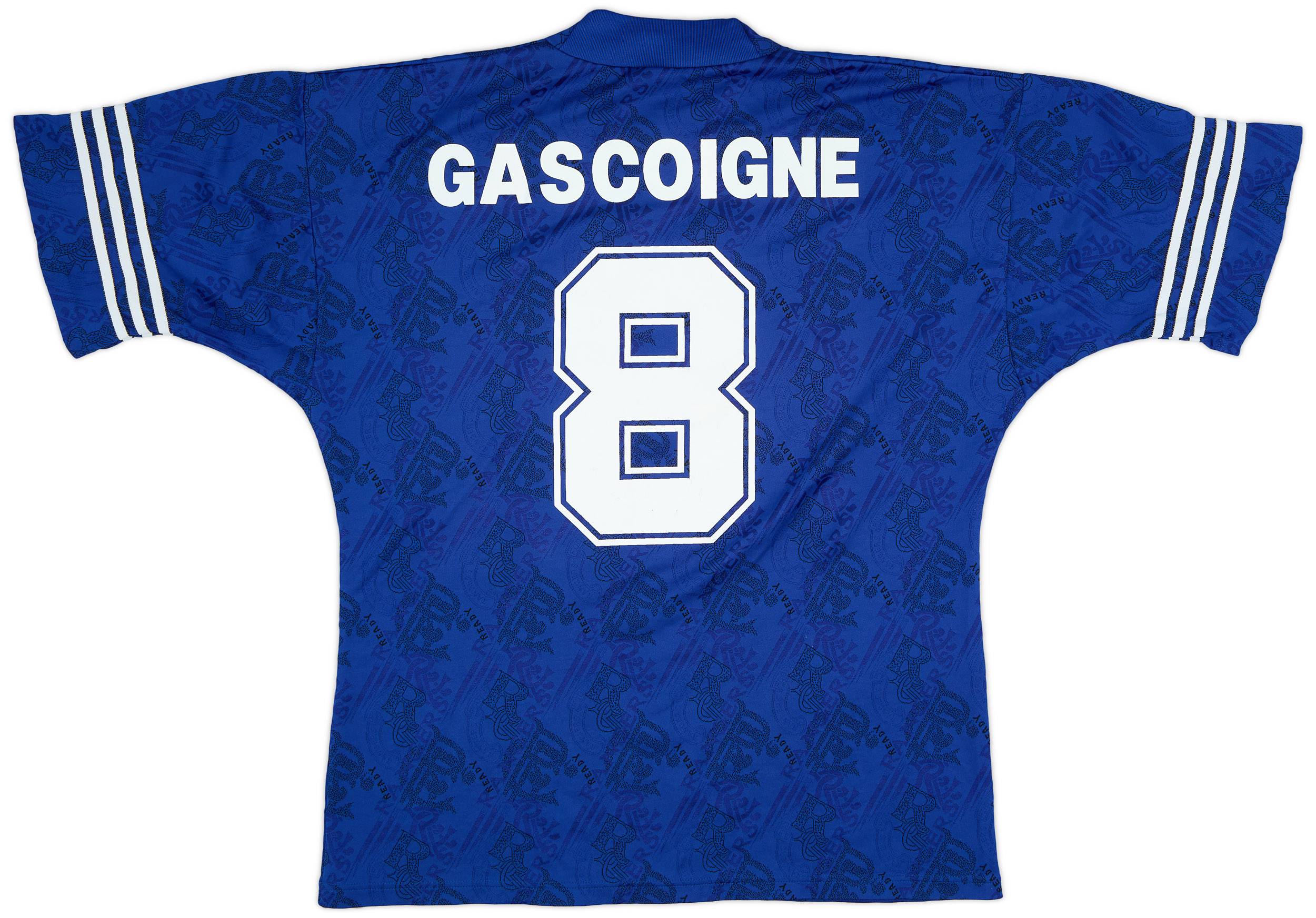 1994-96 Rangers Home Shirt Gascoigne #8 - 8/10 - (L)