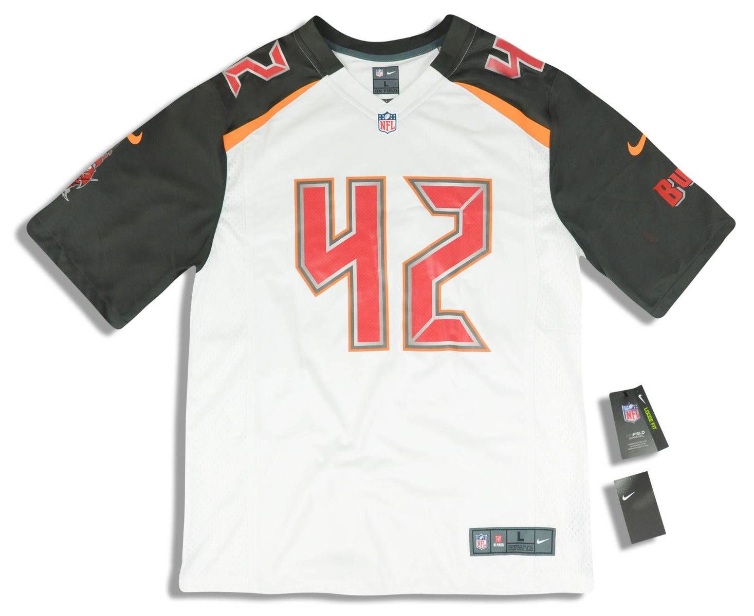 2018 Tampa Bay Buccaneers Slater 42 Nike Game Jersey Away L W Tags