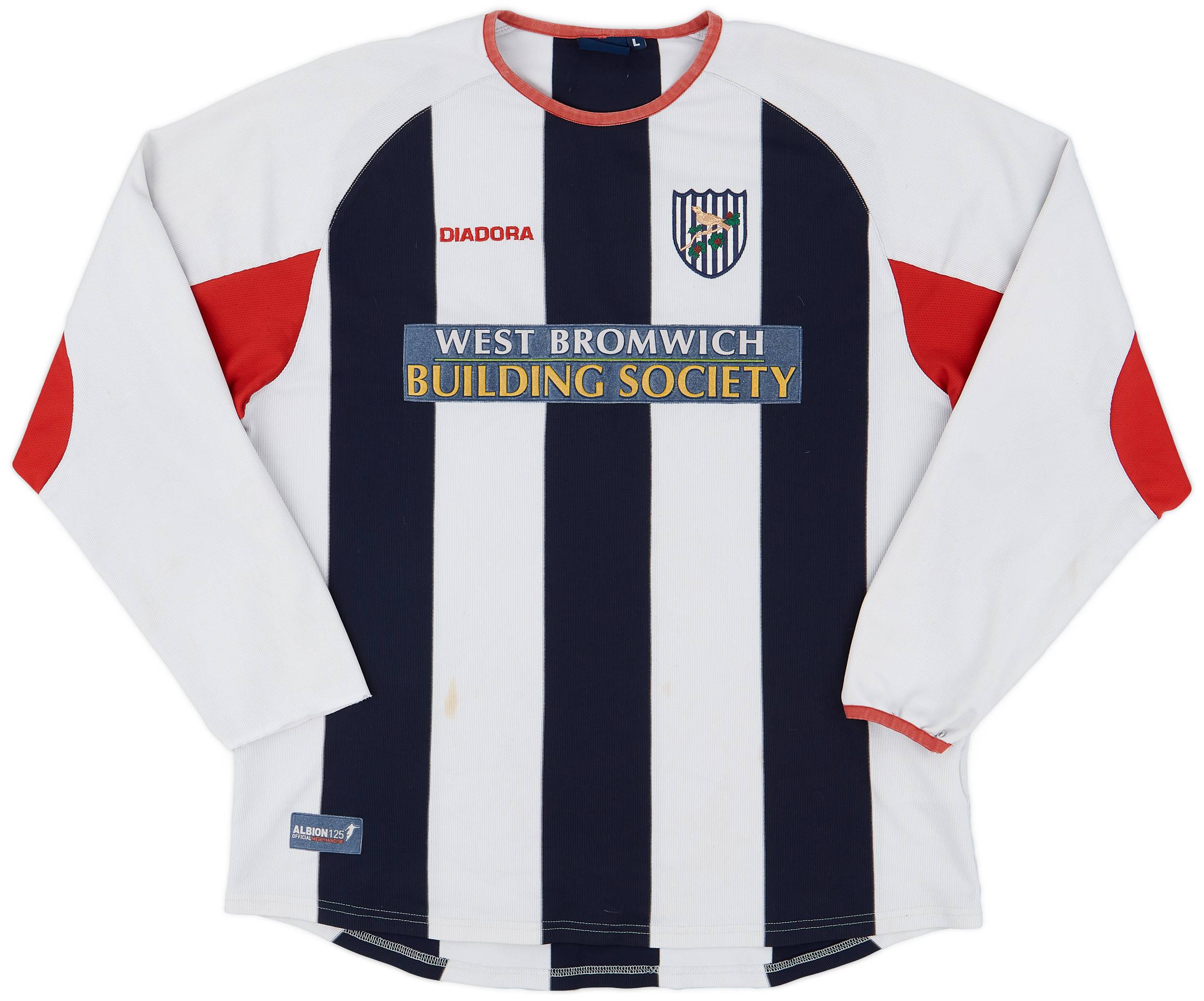 2003-04 West Brom Home L/S Shirt - 6/10 - (L)