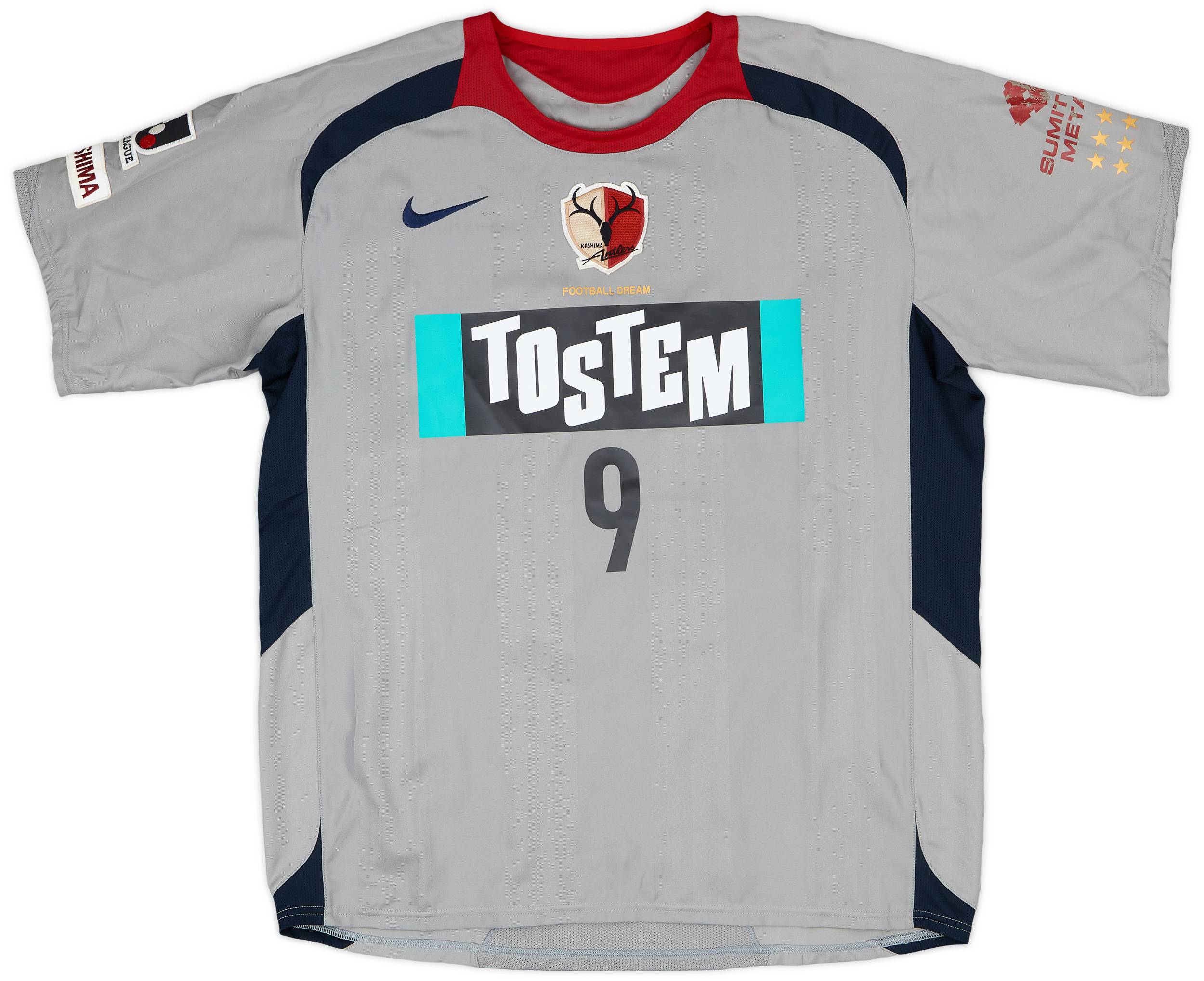 2006-07 Kashima Antlers Away Shirt #9 (Mineiro) - 6/10 - (XL)