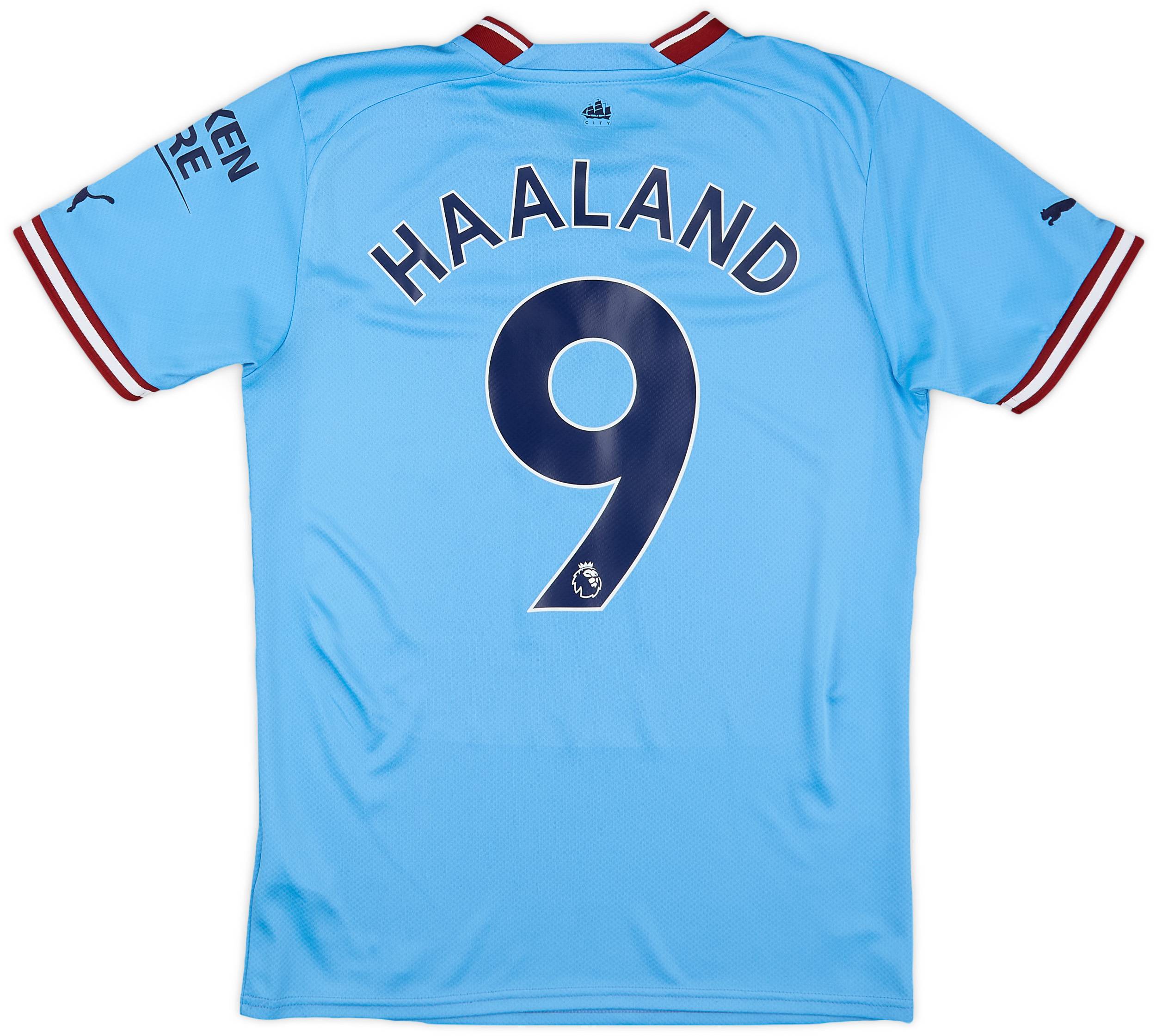 2022-23 Manchester City Home Shirt Haaland #9 - 8/10 - (S)