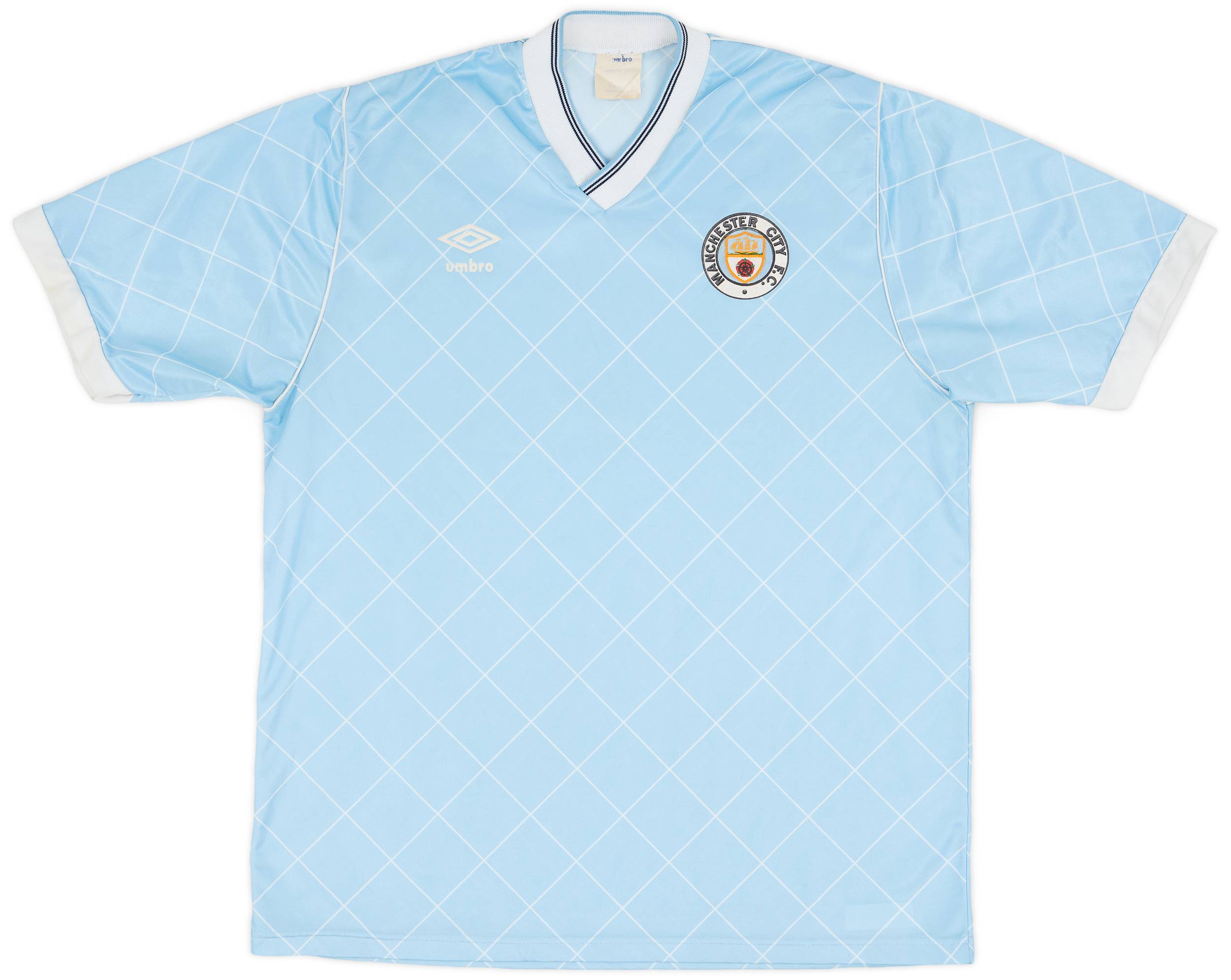 1987-89 Manchester City Home Shirt - 9/10 - (L)
