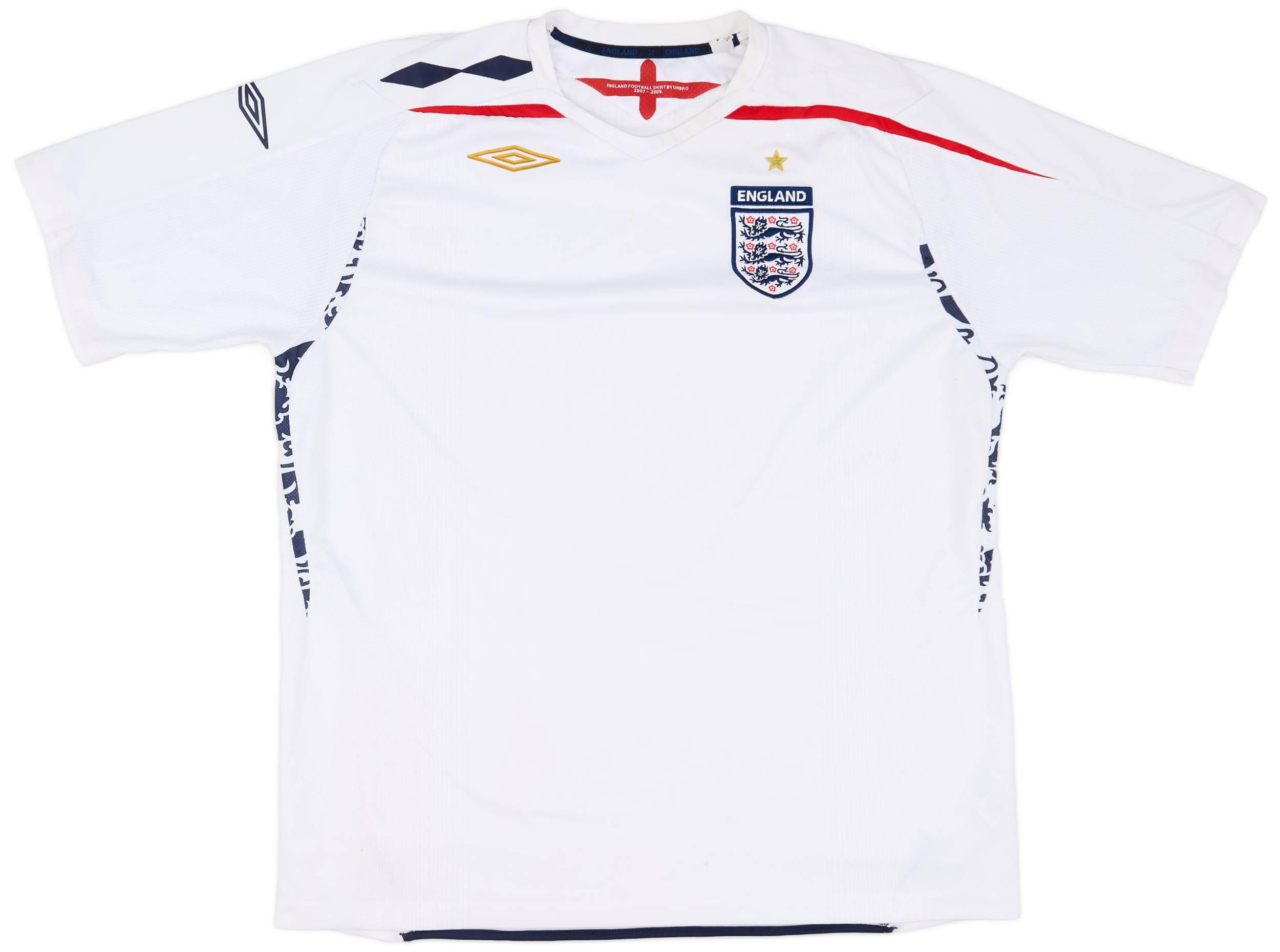 2007-09 England Home Shirt - 6/10 - (XXL)