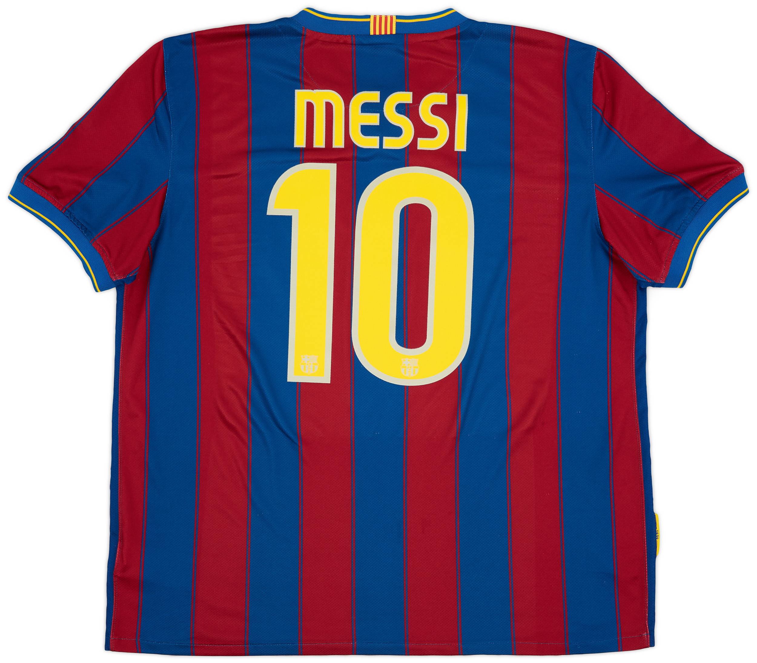 2009-10 Barcelona Home Shirt Messi #10 - 7/10 - (XL)