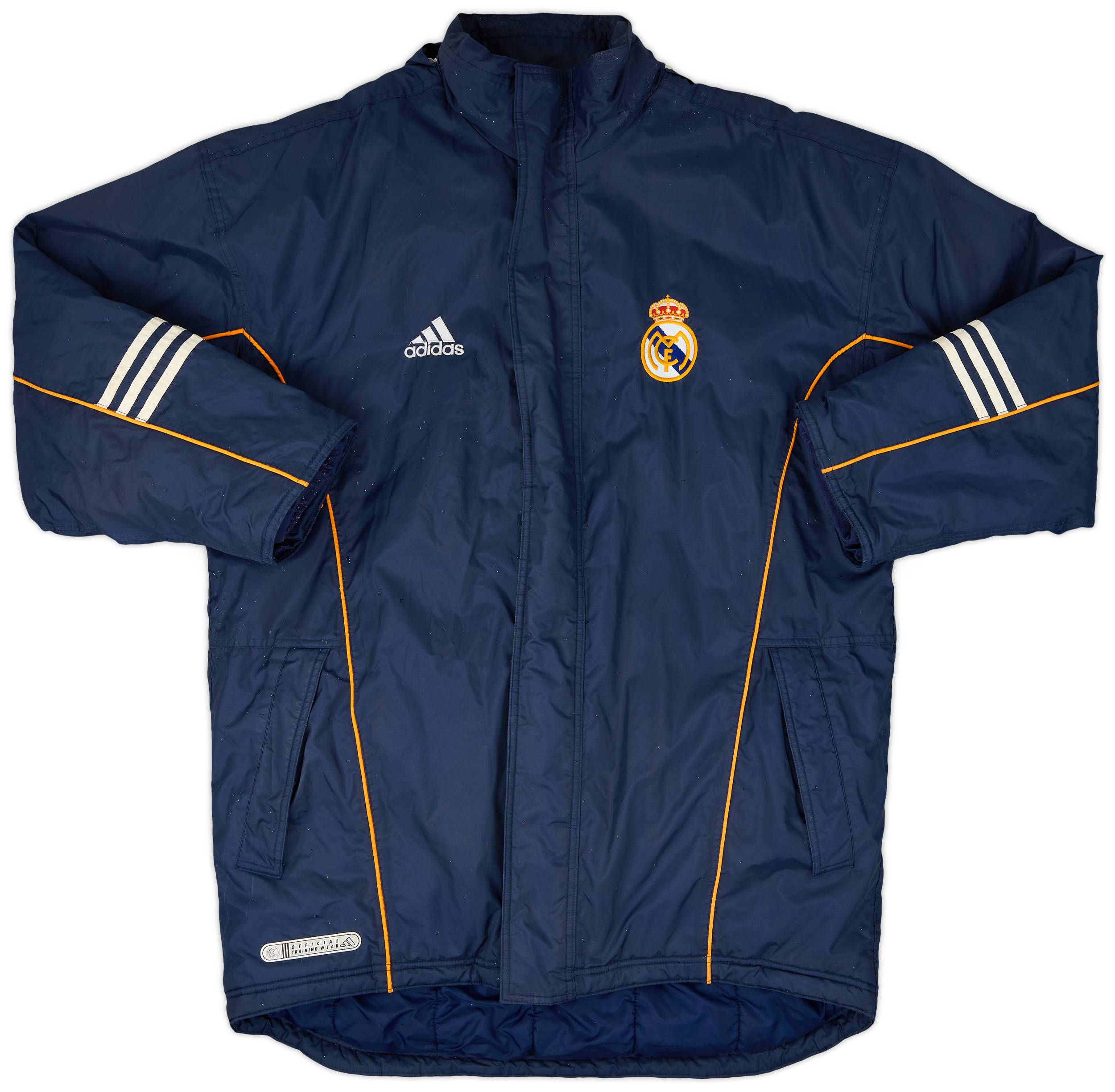 1999-00 Real Madrid adidas Hooded Padded Bench Coat - 5/10 - (L)