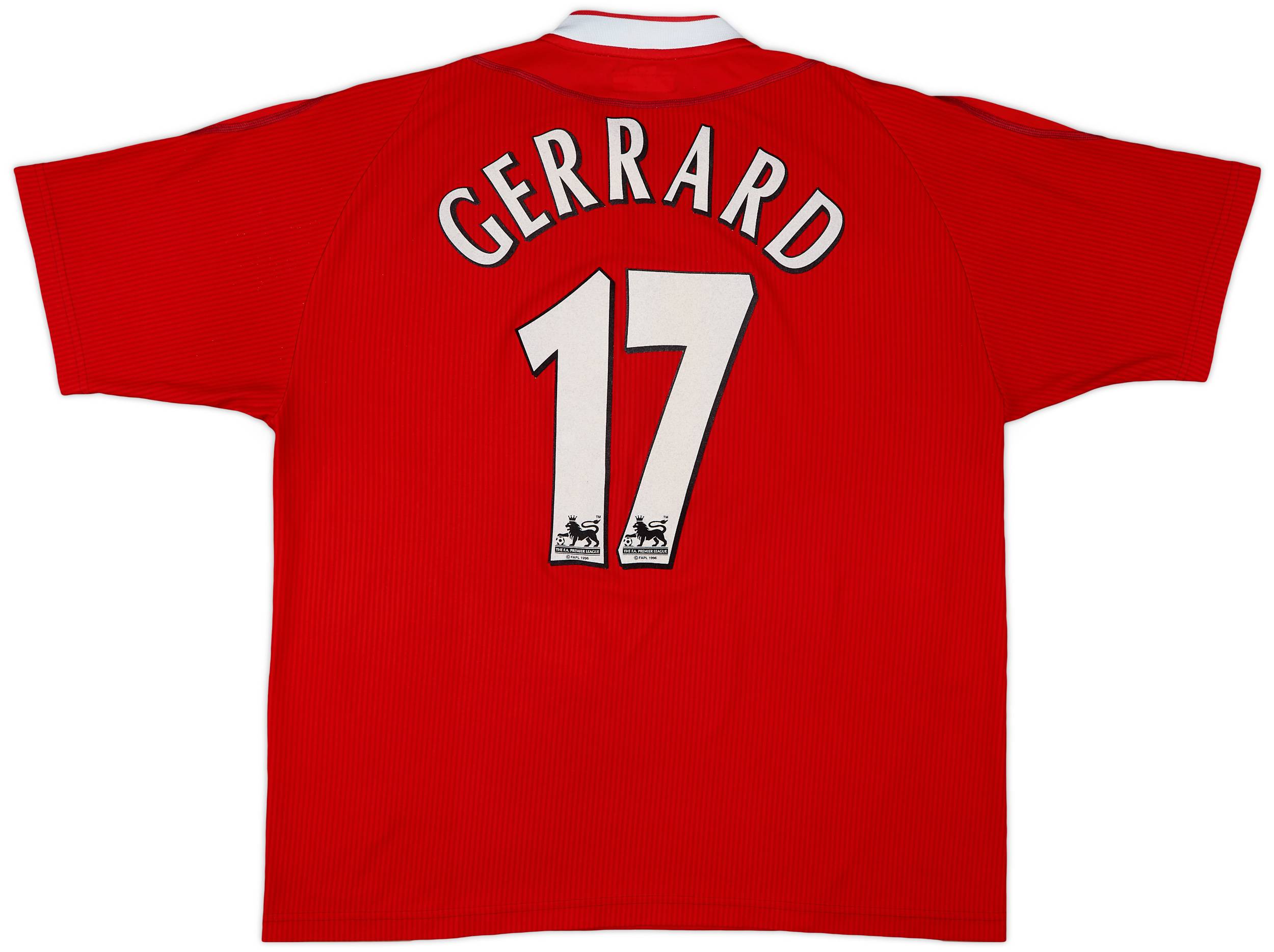 2000-02 Liverpool Home Shirt Gerrard #17 - 6/10 - (XL)
