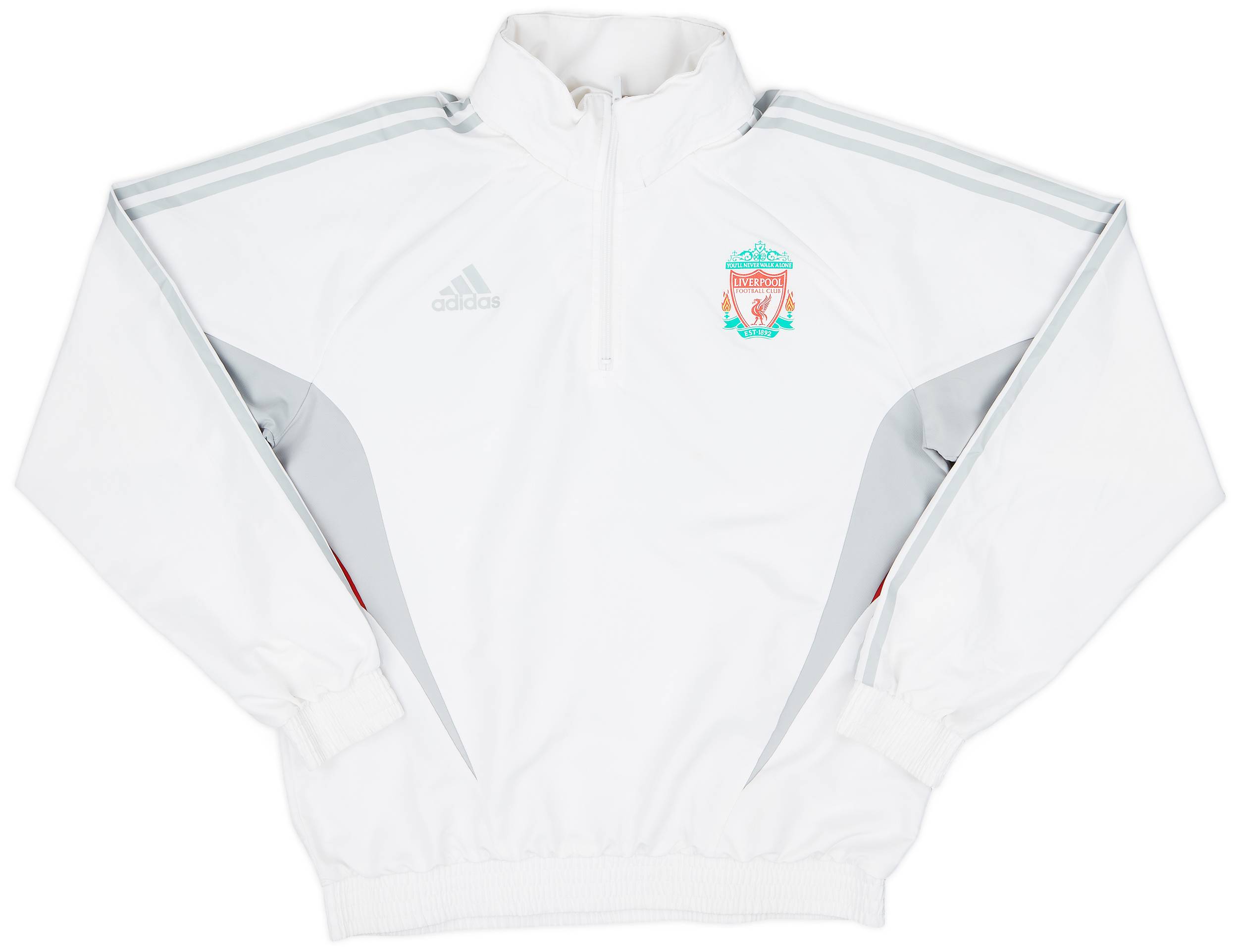 2008-09 Liverpool adidas 1/4 Zip Hooded Drill Top - 7/10 - (XL)