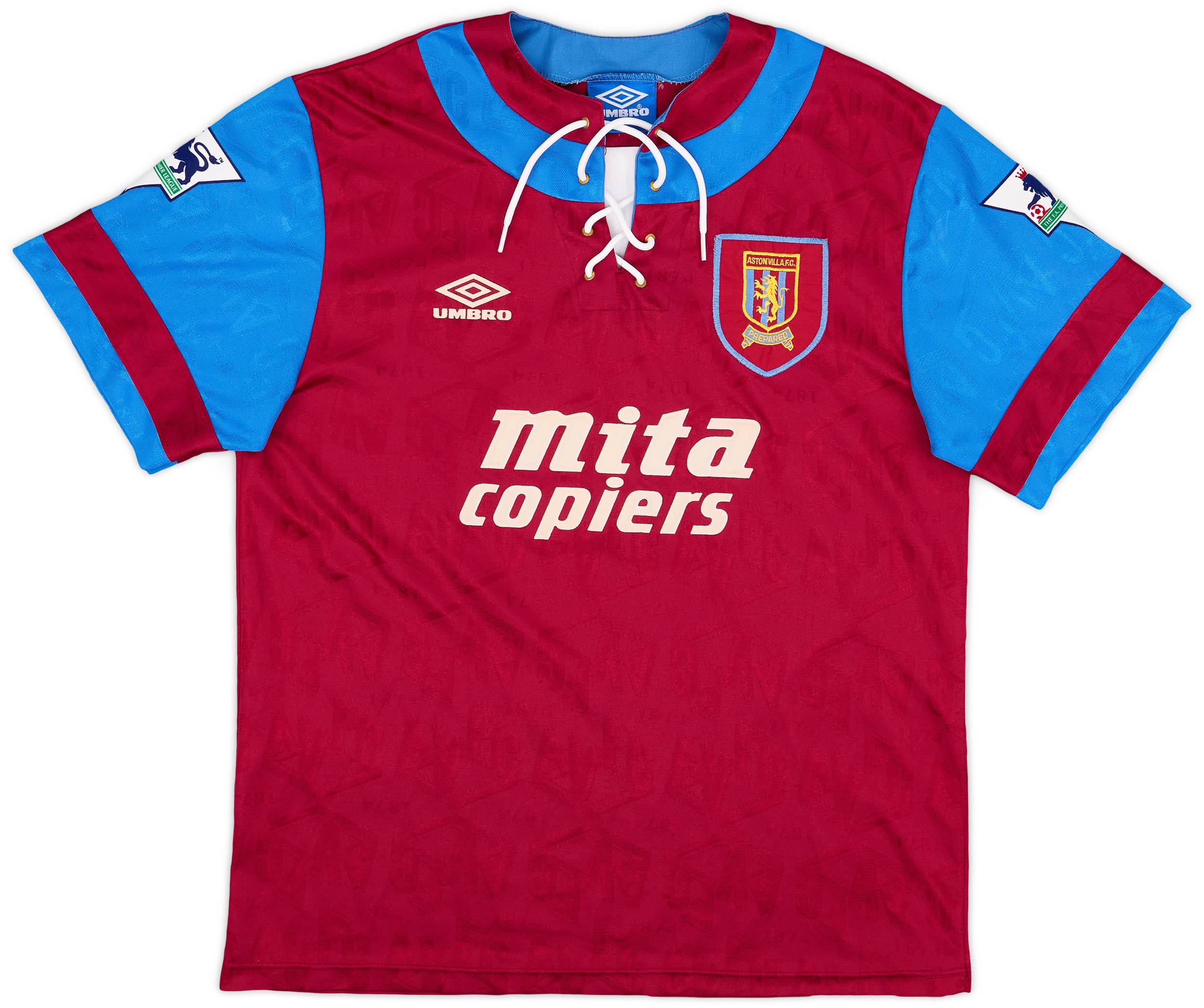 1992-93 Aston Villa Home Shirt #5 (McGrath) - 8/10 - (L)