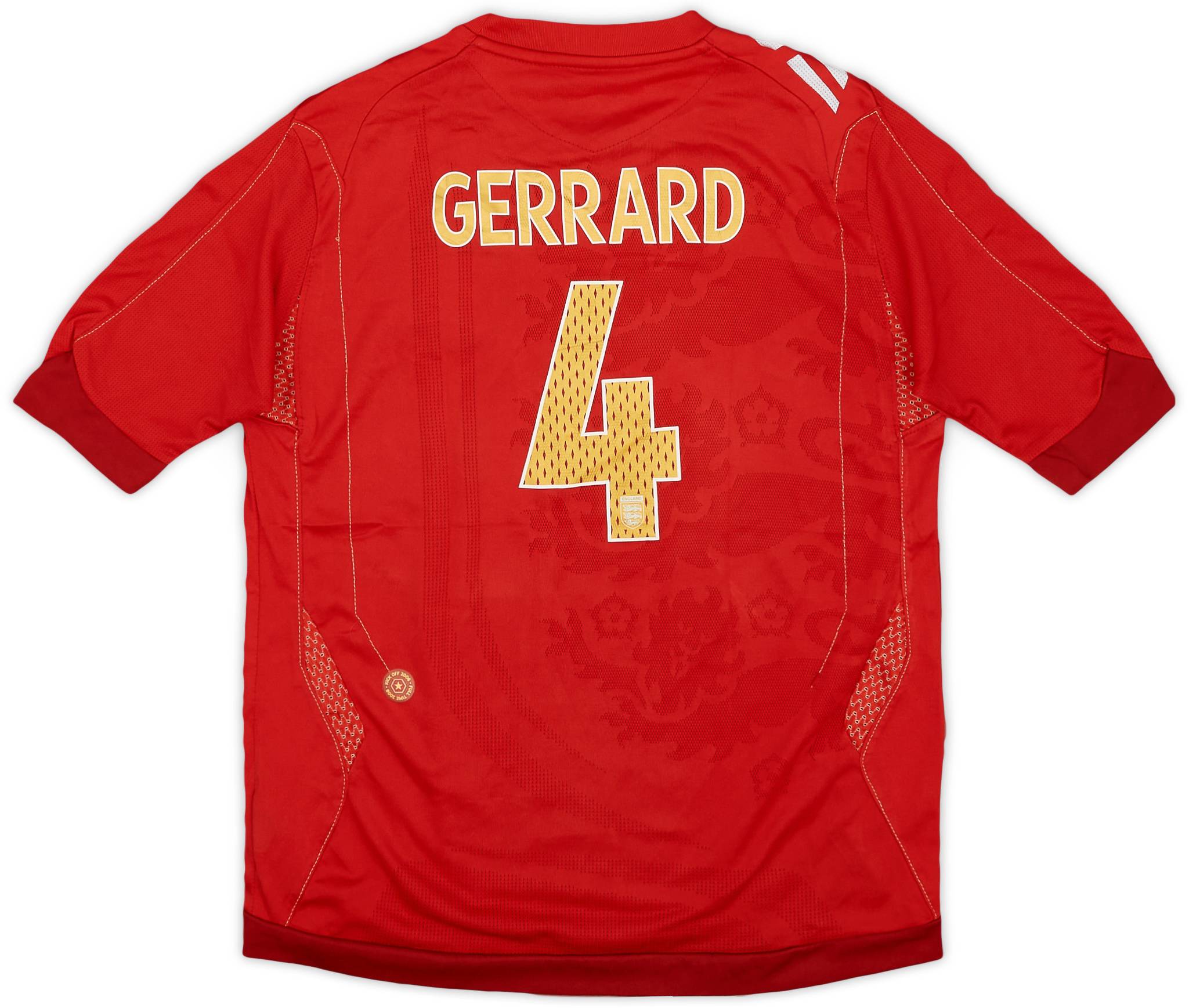 2006-08 England Away Shirt Gerrard #4 - 8/10 - (S.Boys)