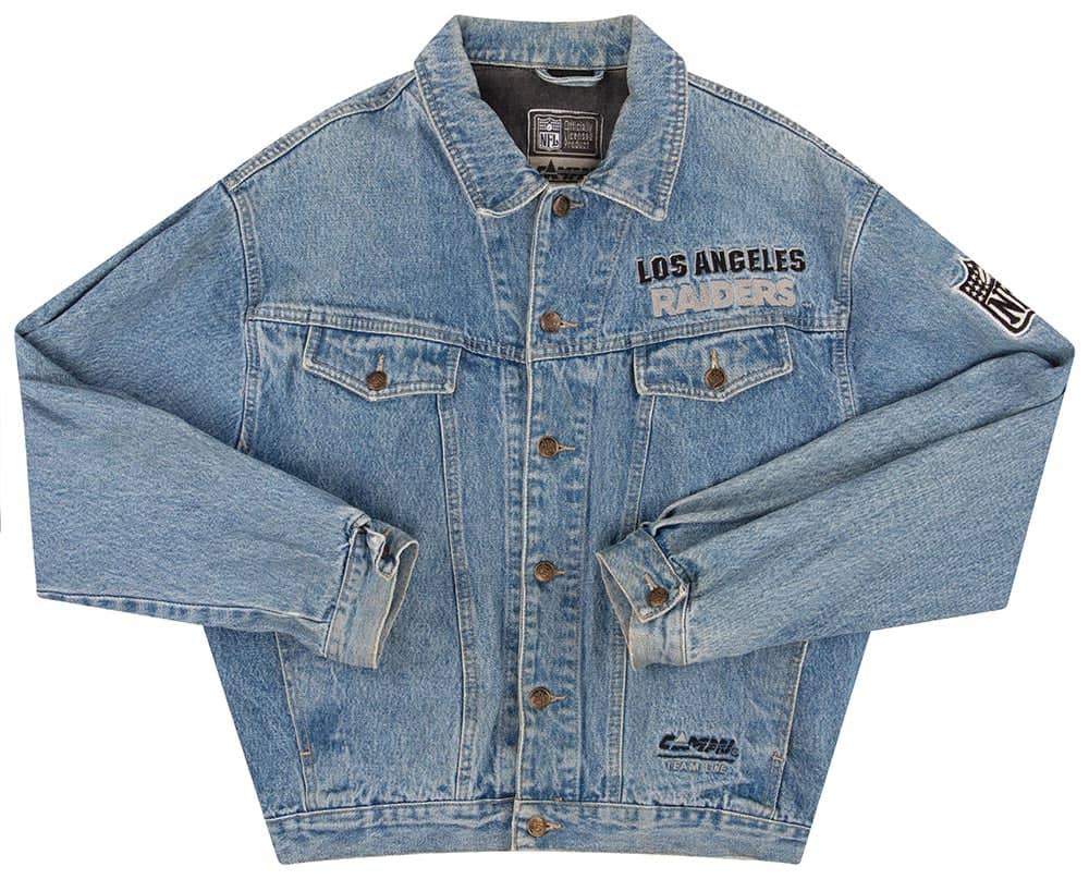 1990-94 Los Angeles Raiders Campri Teamline Denim Jacket L