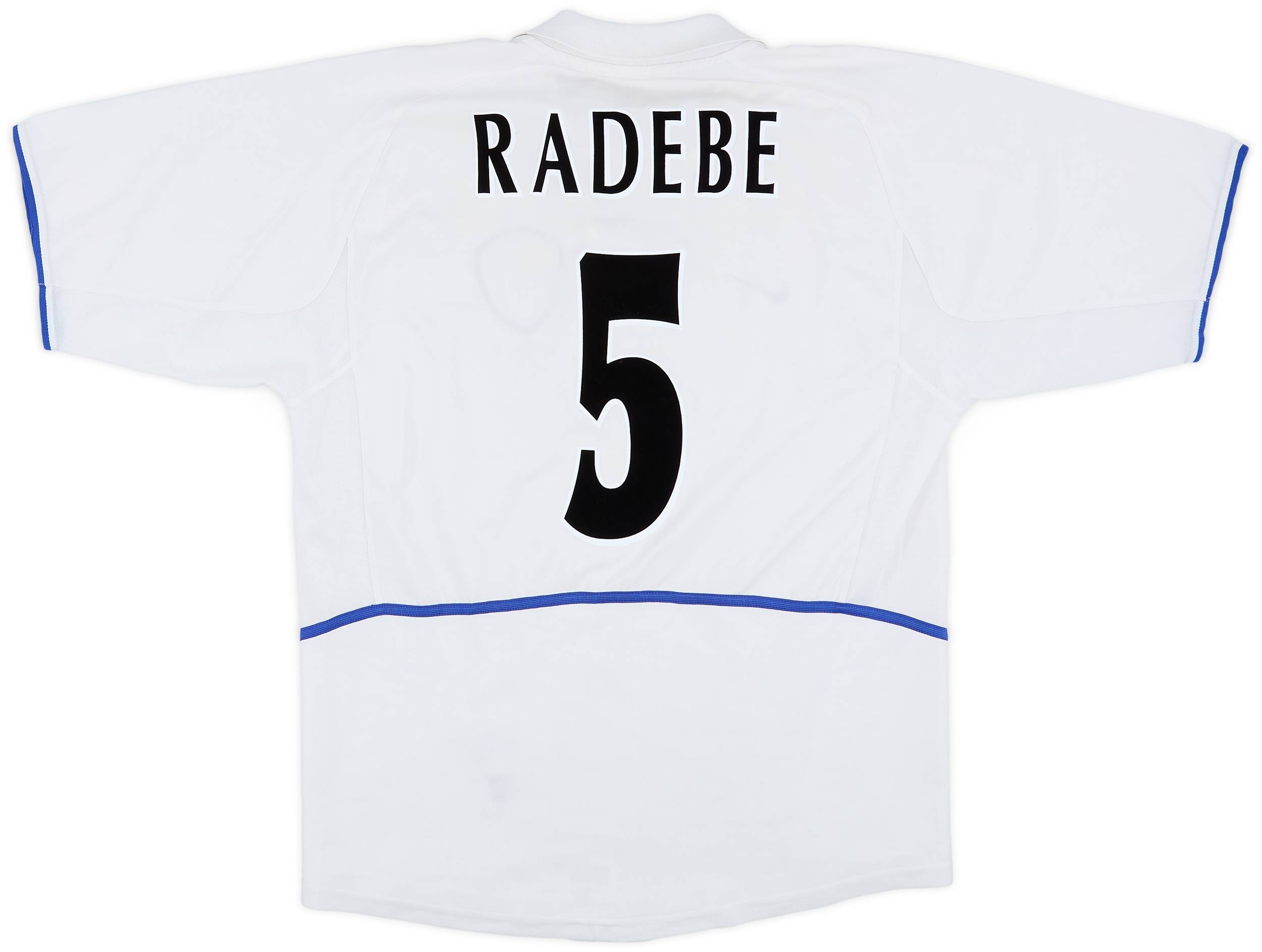 2002-03 Leeds United Home Shirt Radebe #5 - 6/10 - (L)