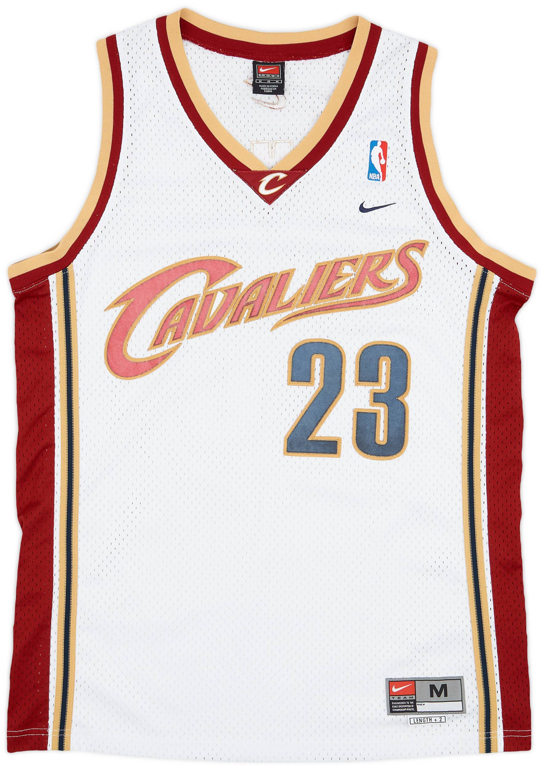 2003-04 Cleveland Cavaliers James #23 Nike Swingman Home Jersey - 6/10 - (M)