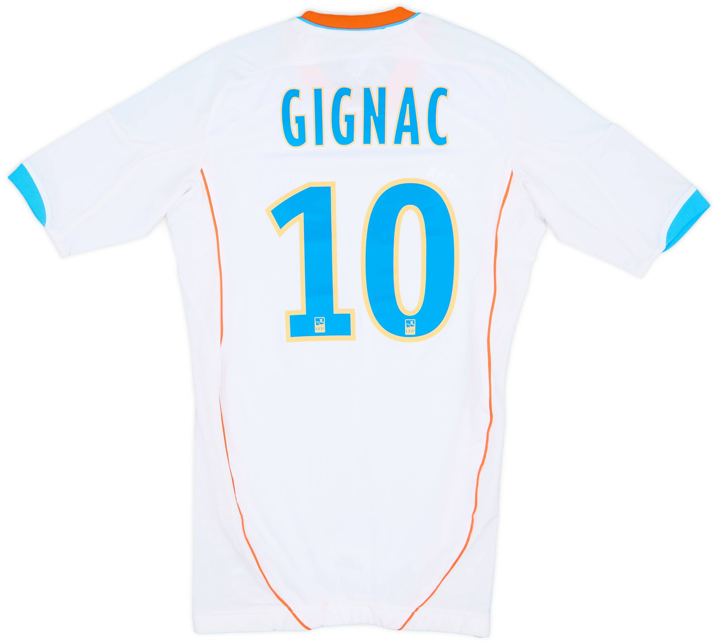 2012-13 Olympique Marseille Player Issue TechFit Home Shirt Gignac #9 (S)