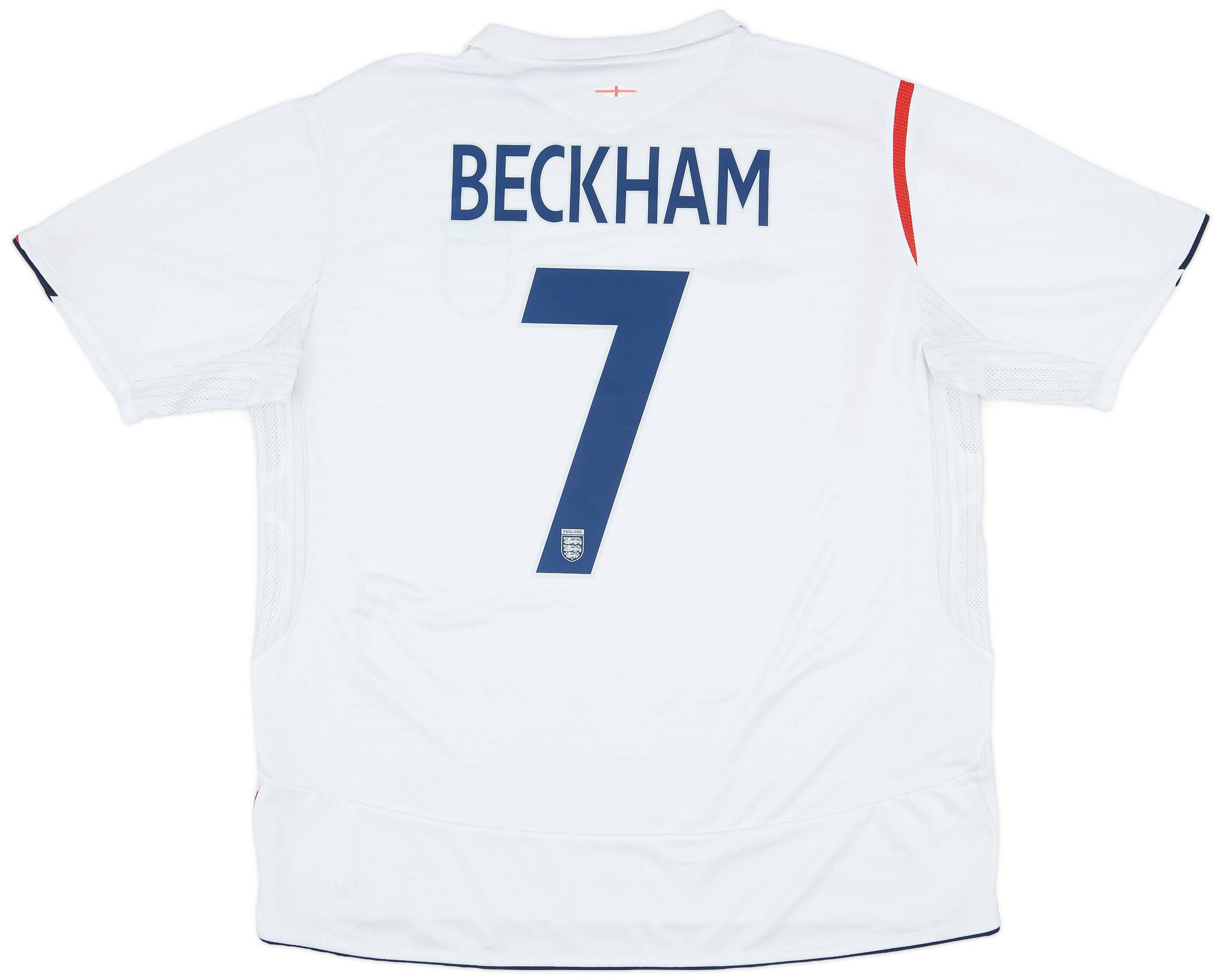 2005-07 England Home Shirt Beckham #7 - 6/10 - (XXL)