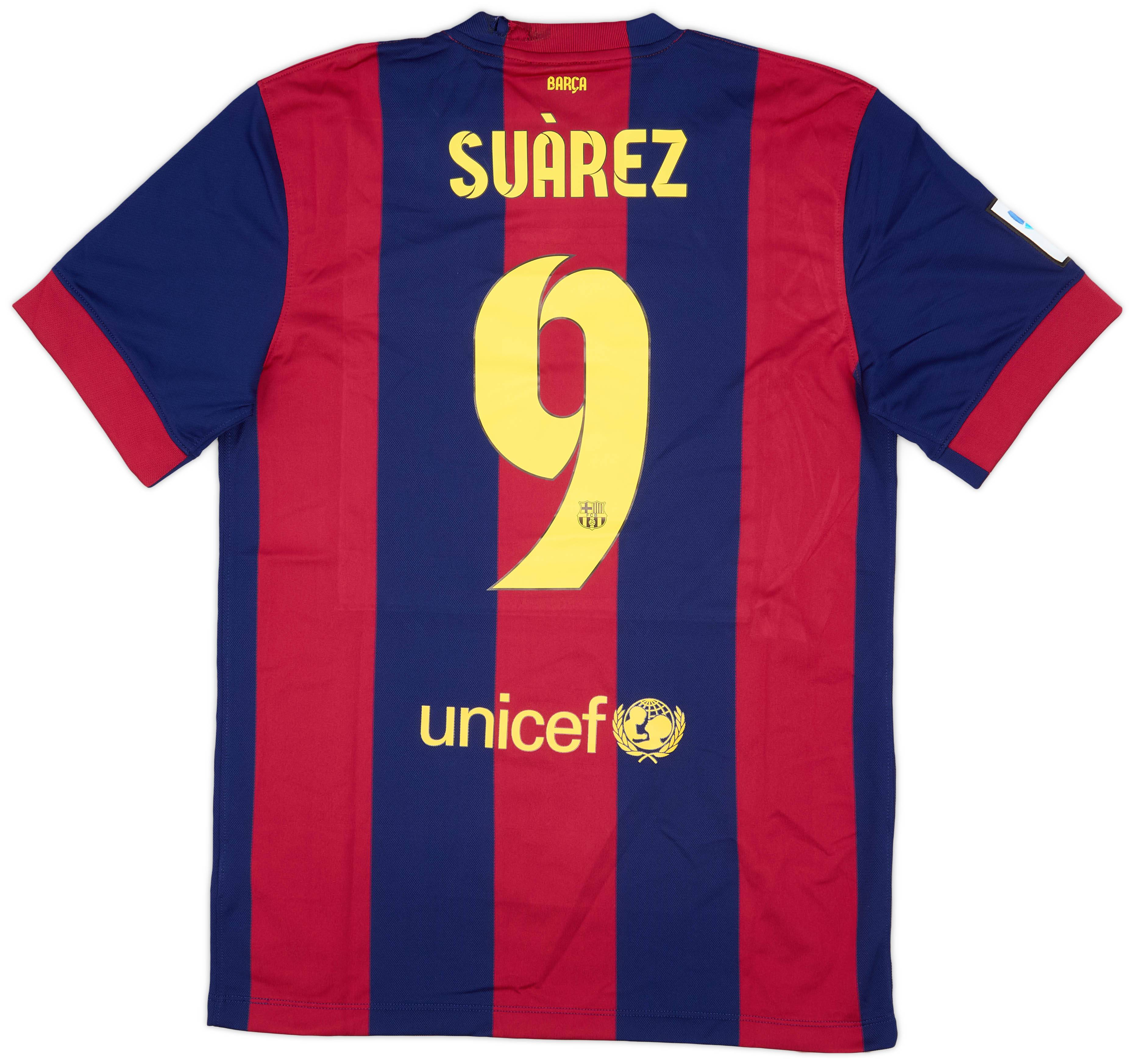 FC Barcelona 2014 スアレス 9 シャツ 2014-15 Barcelona Home Shirt Suarez #9 (M)