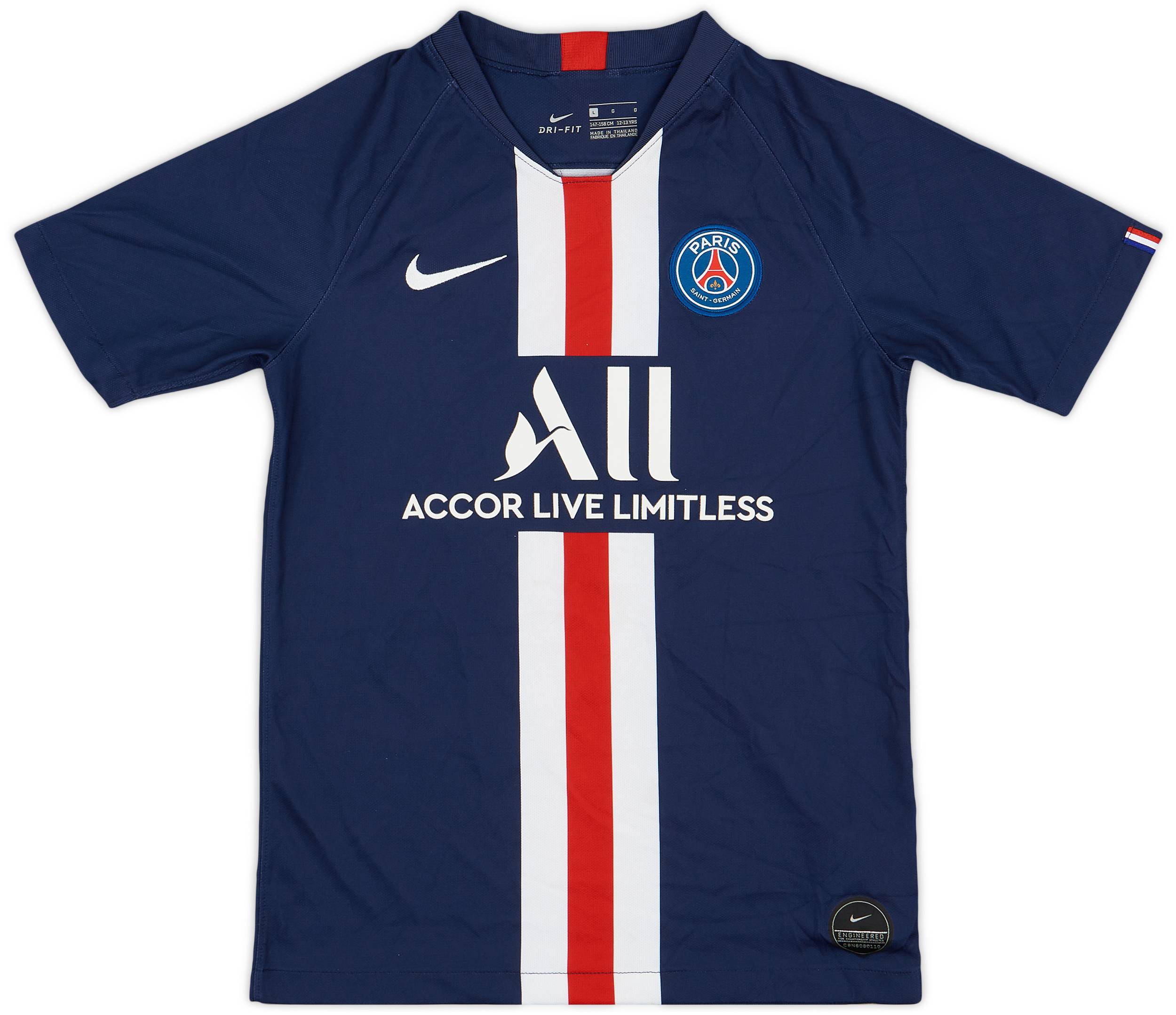 2019-20 Paris Saint-Germain Home Shirt - 8/10 - (L.Boys)