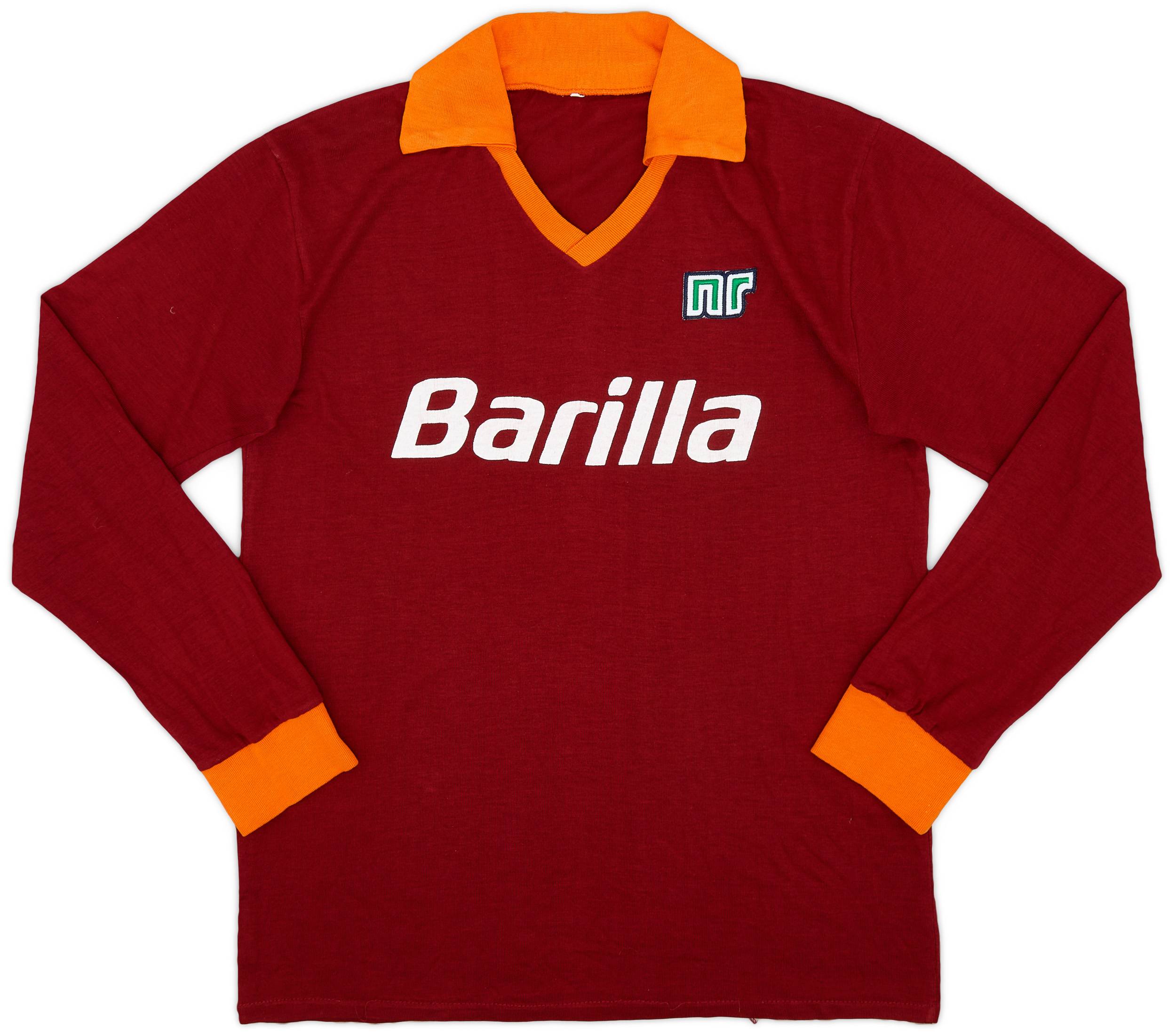 1987-90 Roma Home L/S Shirt - 8/10 - (M)