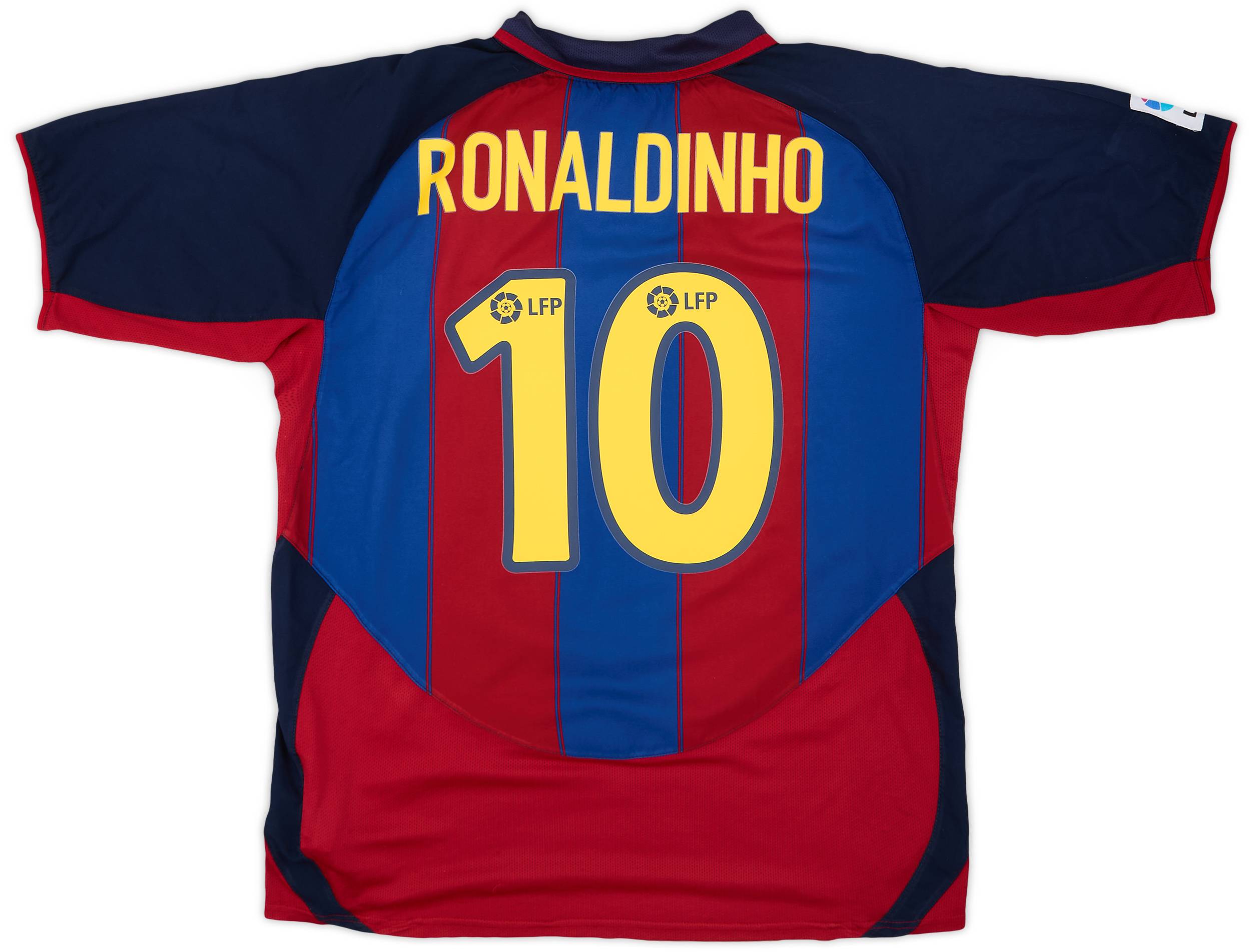 2003-04 Barcelona Home Shirt Ronaldinho #10 - 5/10 - (L)