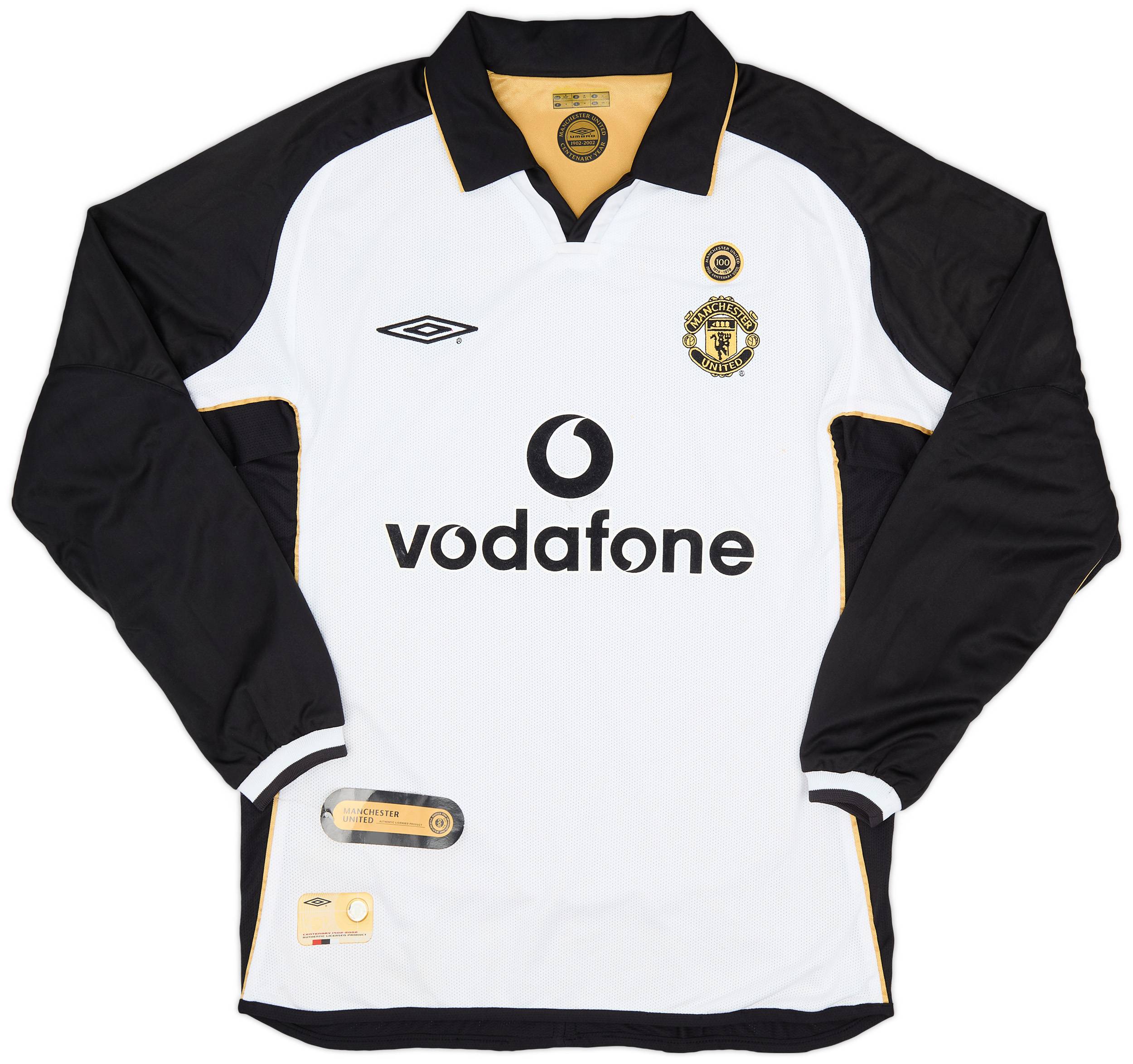 【正規01/02マンチェスターU away 3rd L/S Beckham#7】 2001-02 Manchester United Centenary Away/Third L/S Shirt