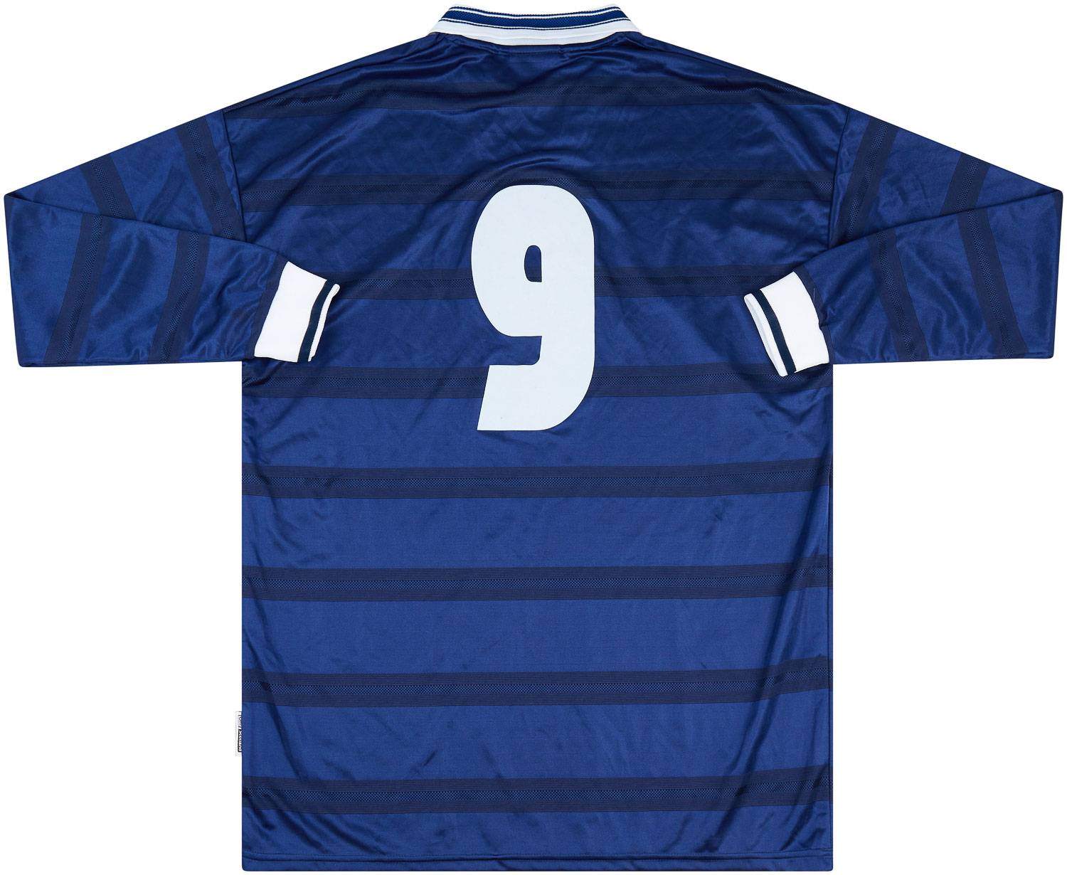 ウェア Scotland 1998 Home Soccer Uniform 1998-00 Scotland Match Issue Home L/S Shirt #9