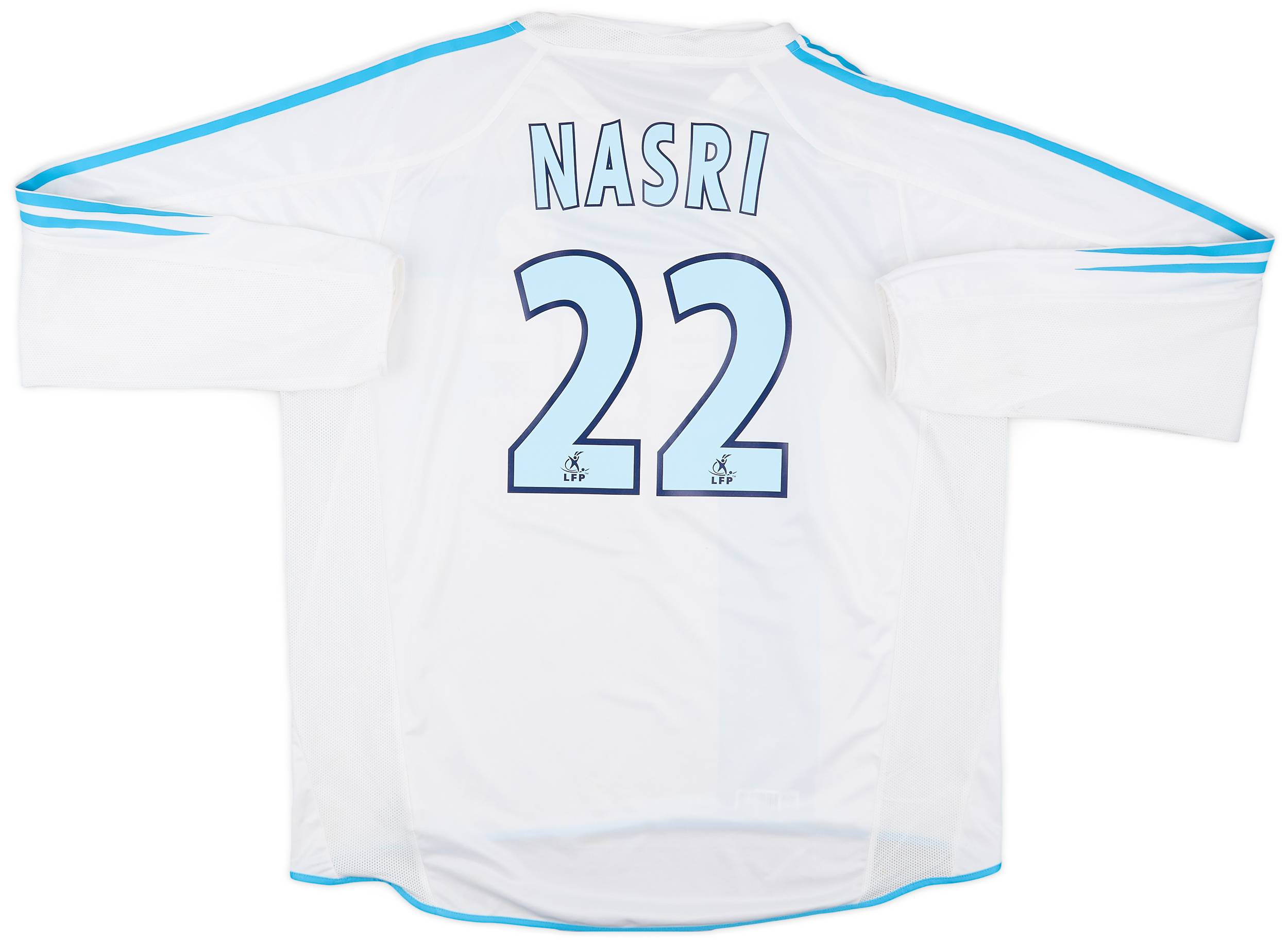 2004-05 Olympique Marseille Home L/S Shirt Nasri #22 - 8/10 - (XL)