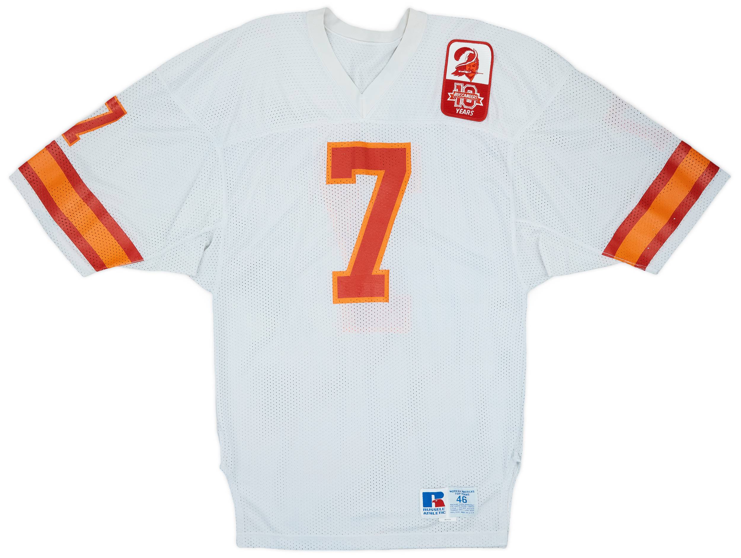 1985 Tampa Bay Buccaneers Risher #7 Russell Athletic Team Issue Away Jersey - 9/10 - (XL)