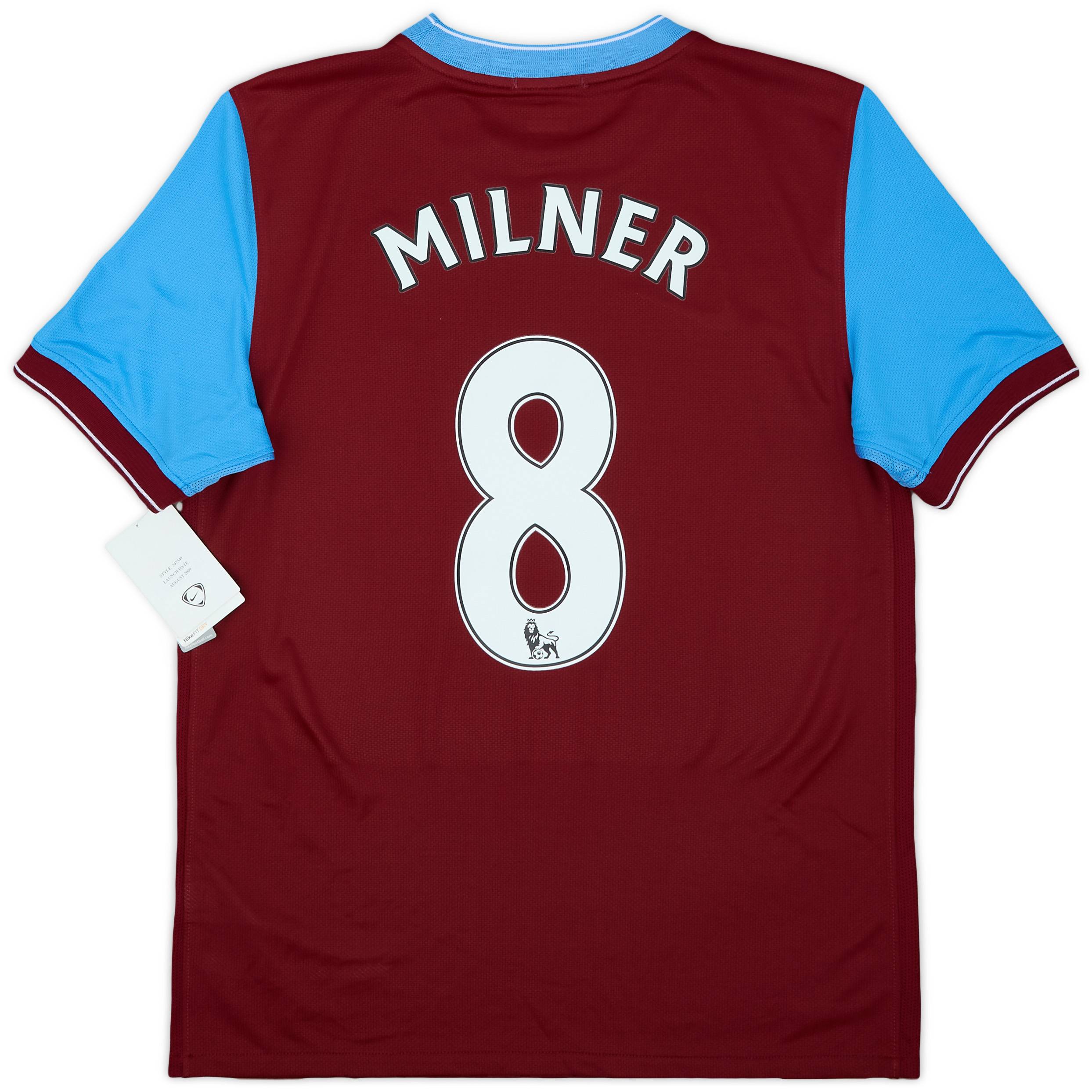 2009-10 Aston Villa Home Shirt Milner #8 (S)