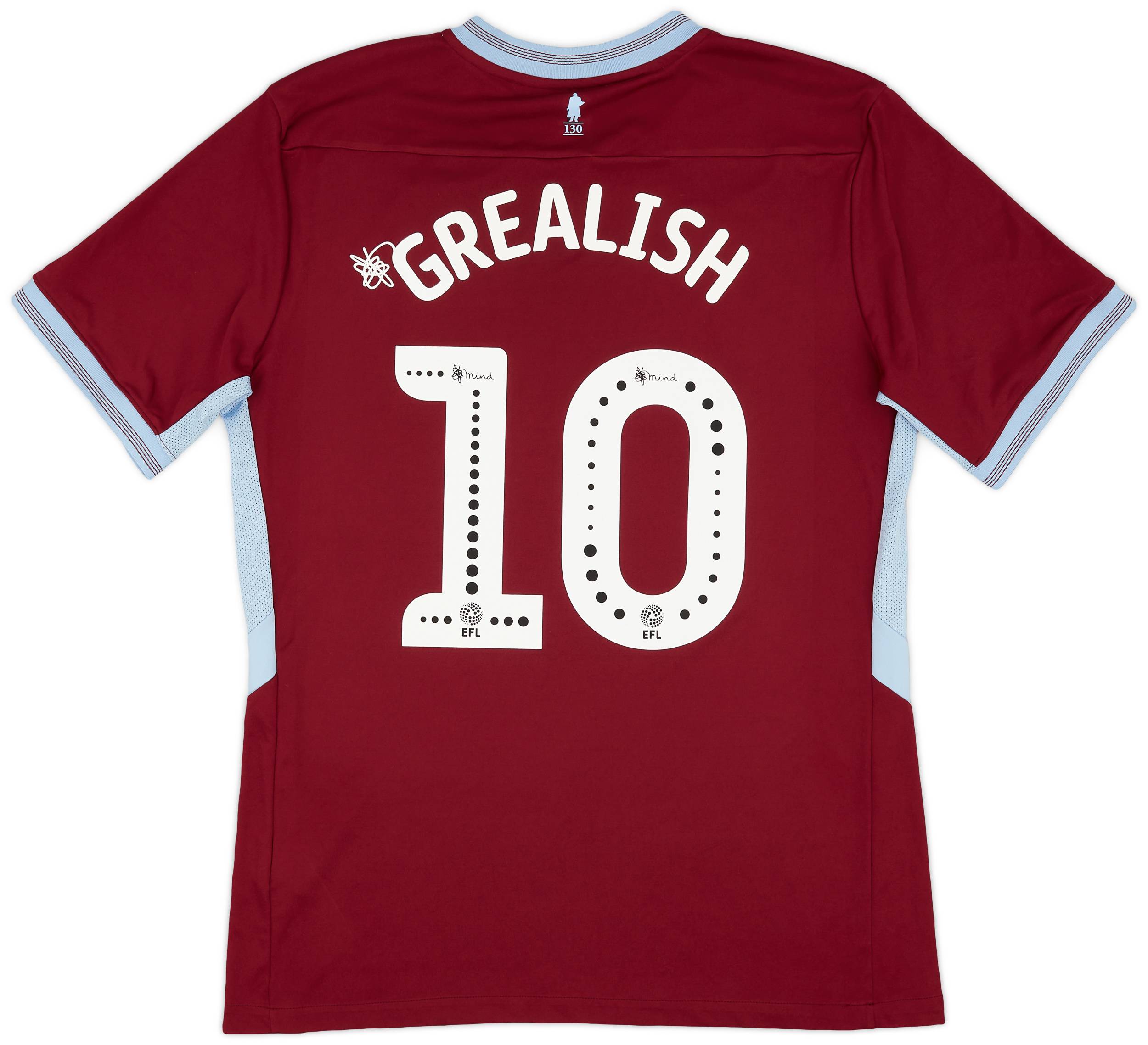 2018-19 Aston Villa Home Shirt Grealish #10 - 9/10 - (L)