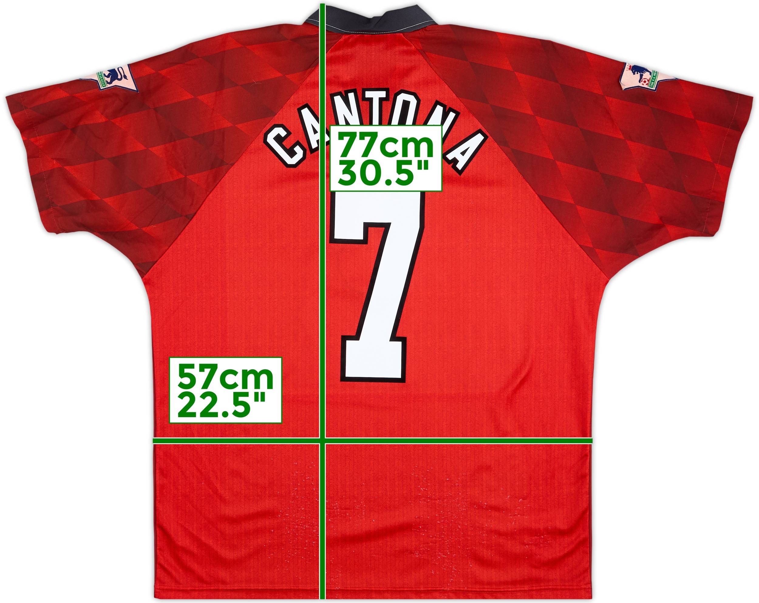 1996-98 Manchester United Home Shirt Cantona #7 - 7/10 - (L)