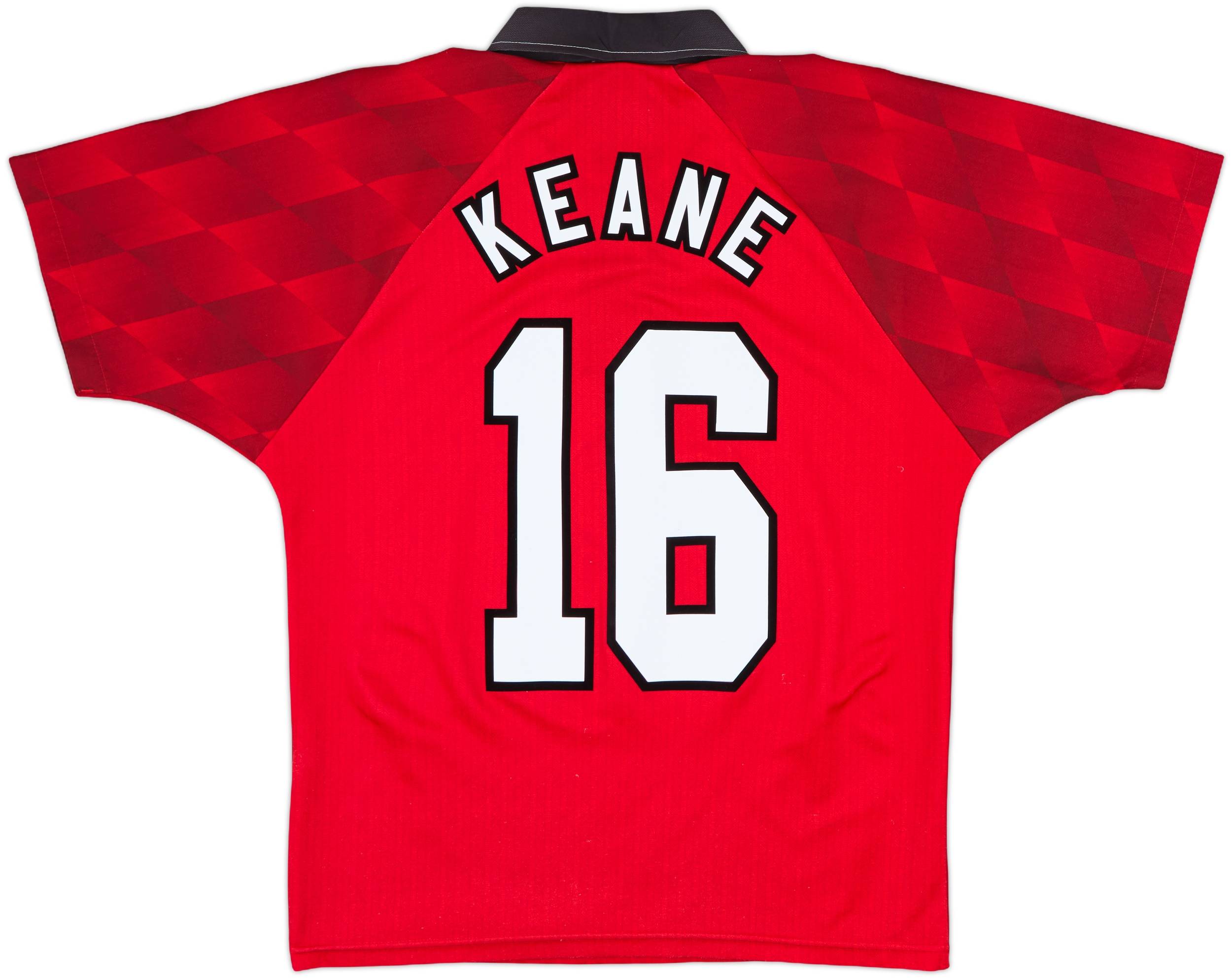 1996-98 Manchester United Home Shirt Keane #16 - 8/10 - (Y)