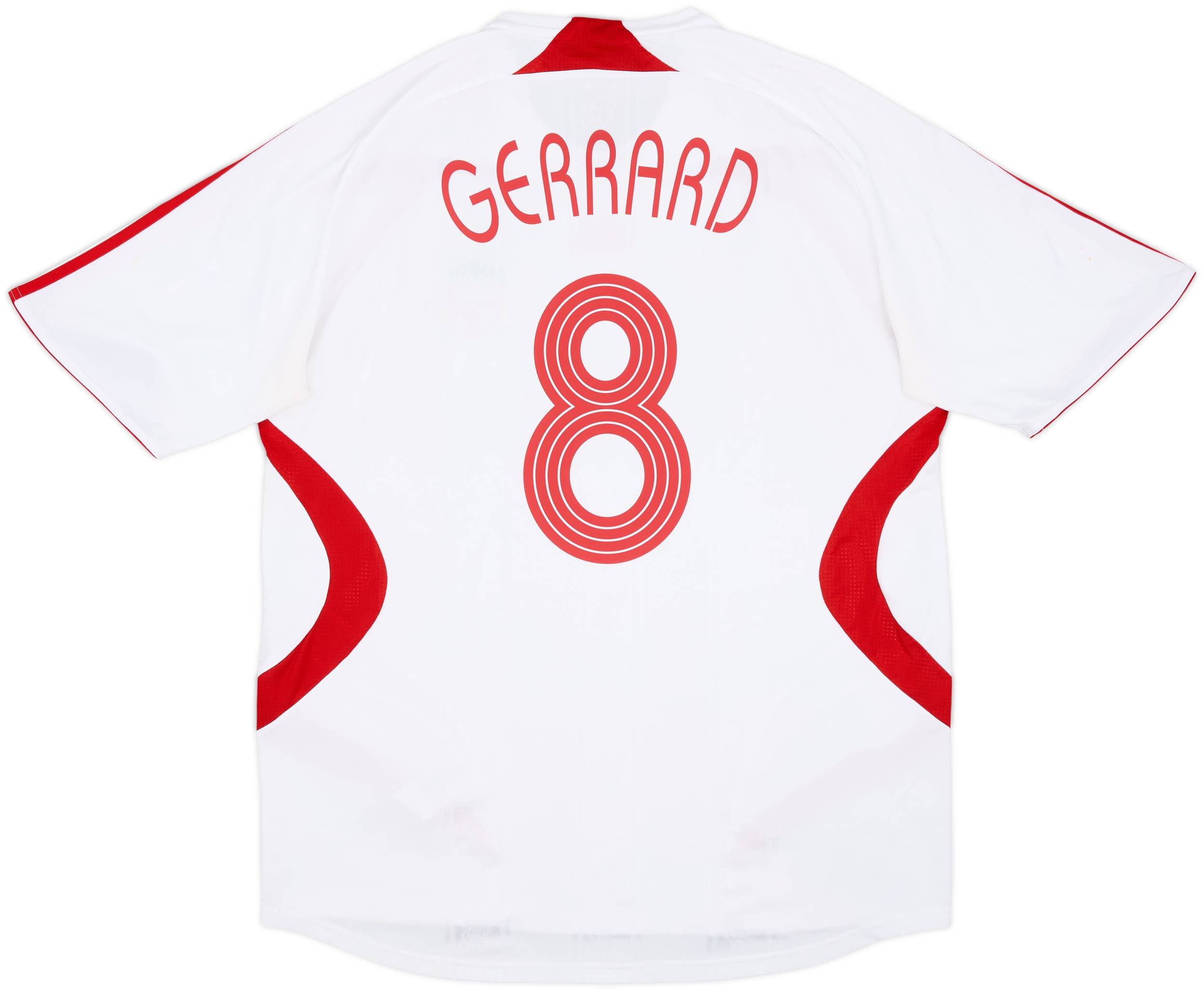 リバプール GERRARD 8番 2007-08 Liverpool Away Shirt Gerrard #8 - 8/10 - (XL)