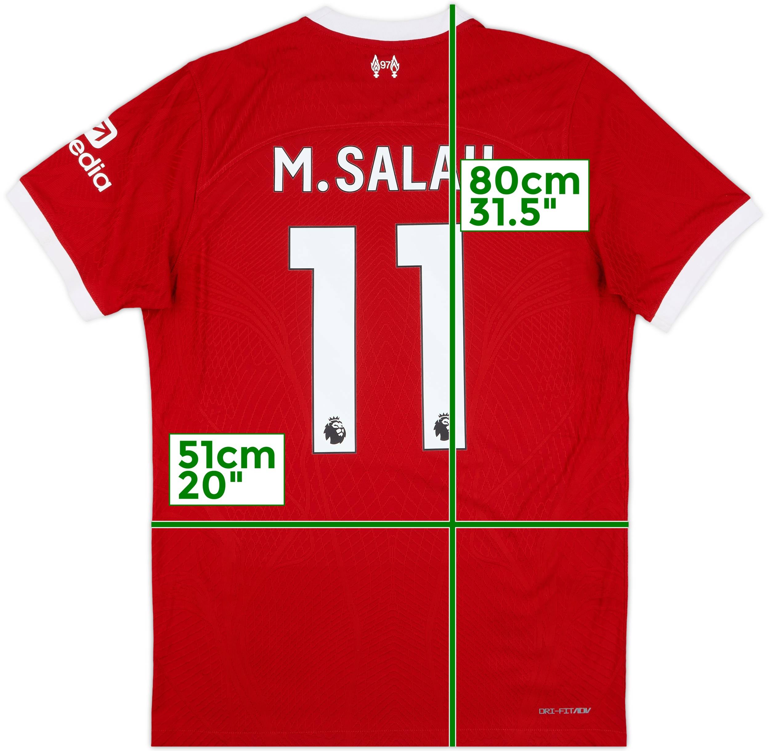 2023-24 Liverpool Authentic Home Shirt M.Salah #11 - 6/10 - (L)