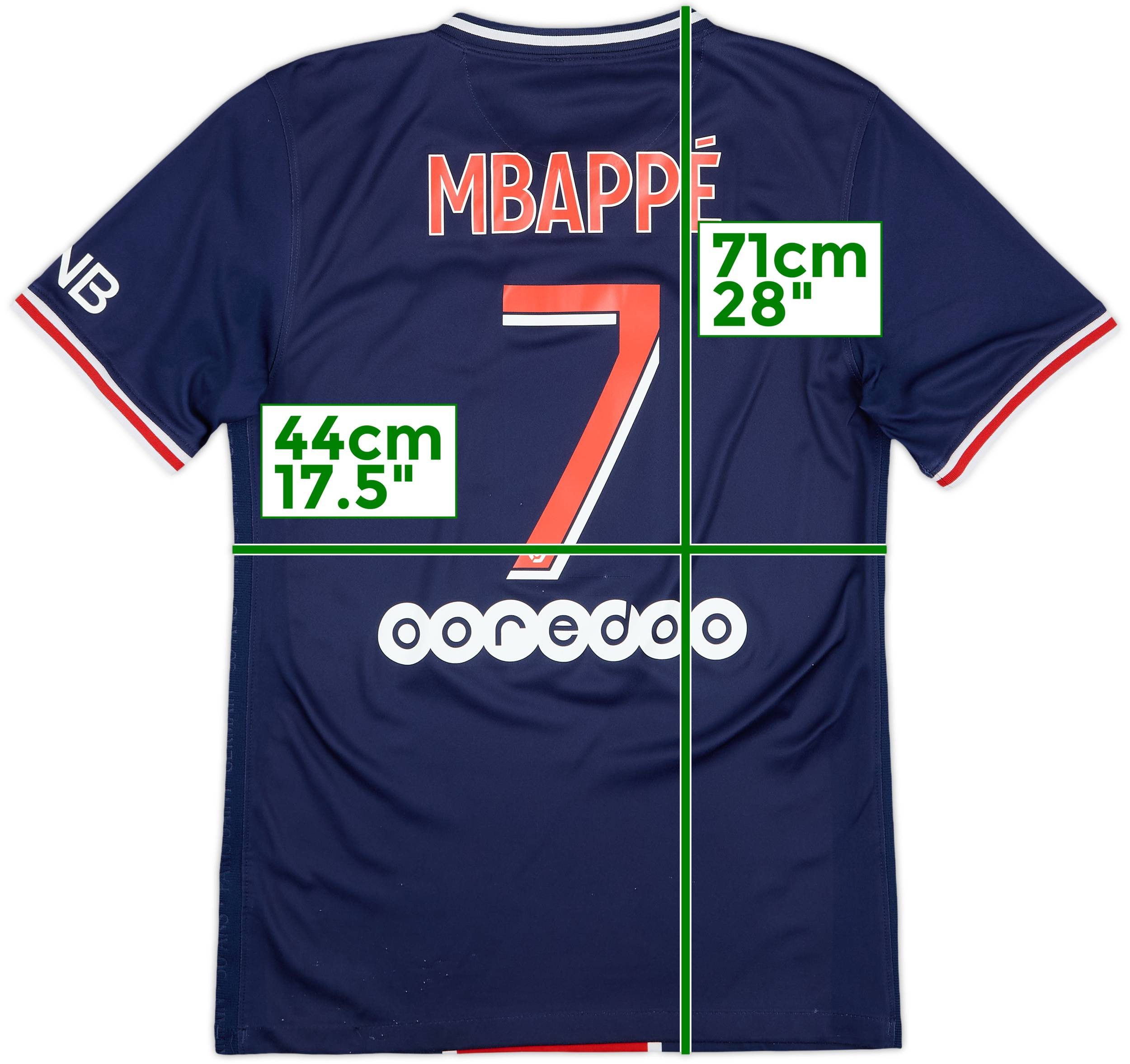 パリ・サンジェルマン Mbappé 7 シャツ 2020-21 Paris Saint-Germain Home Shirt Mbappe #7 - 8/10 - (S)