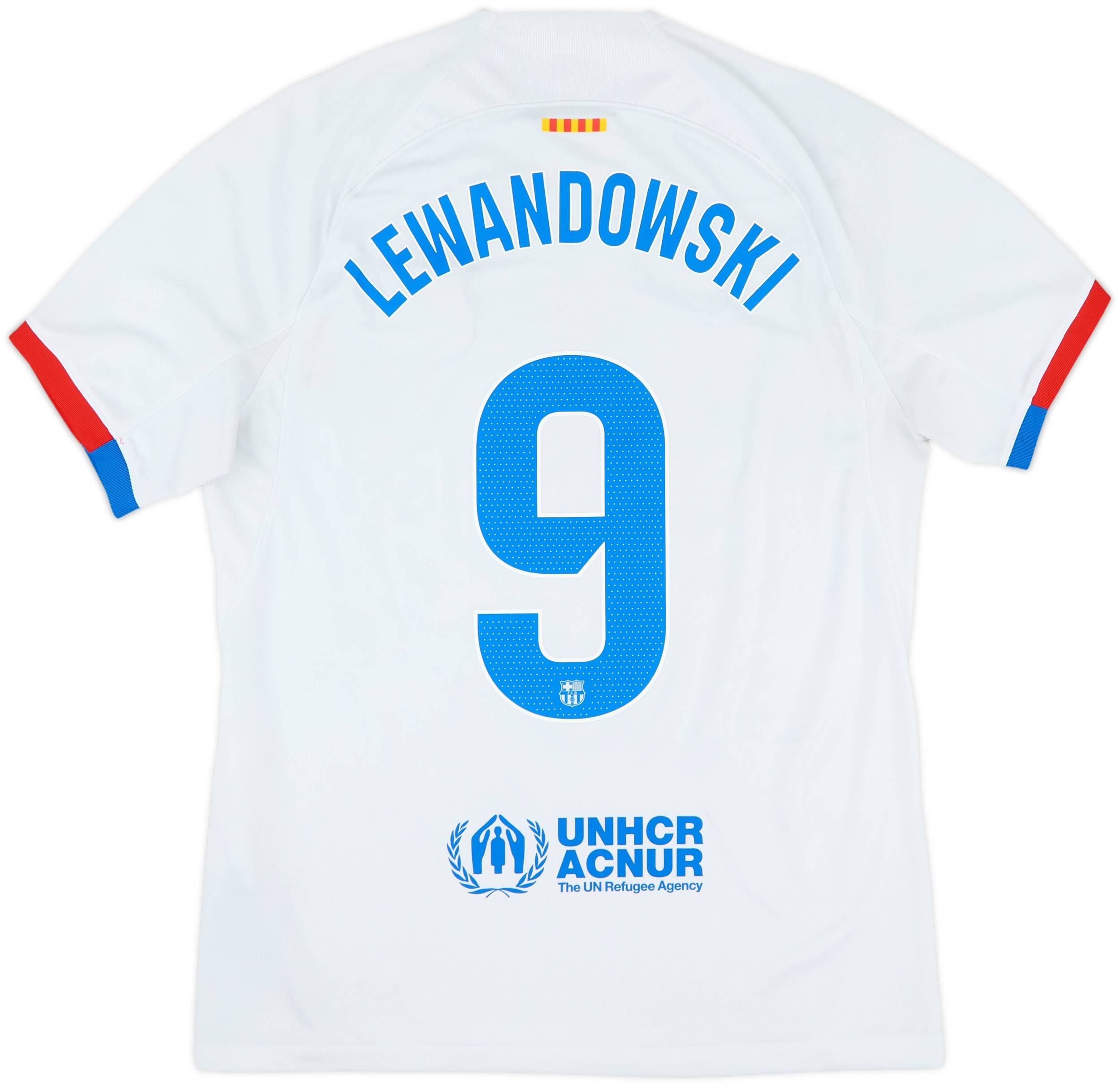 2023-24 Barcelona Away Shirt Lewandowski #9 - 8/10 - (M)
