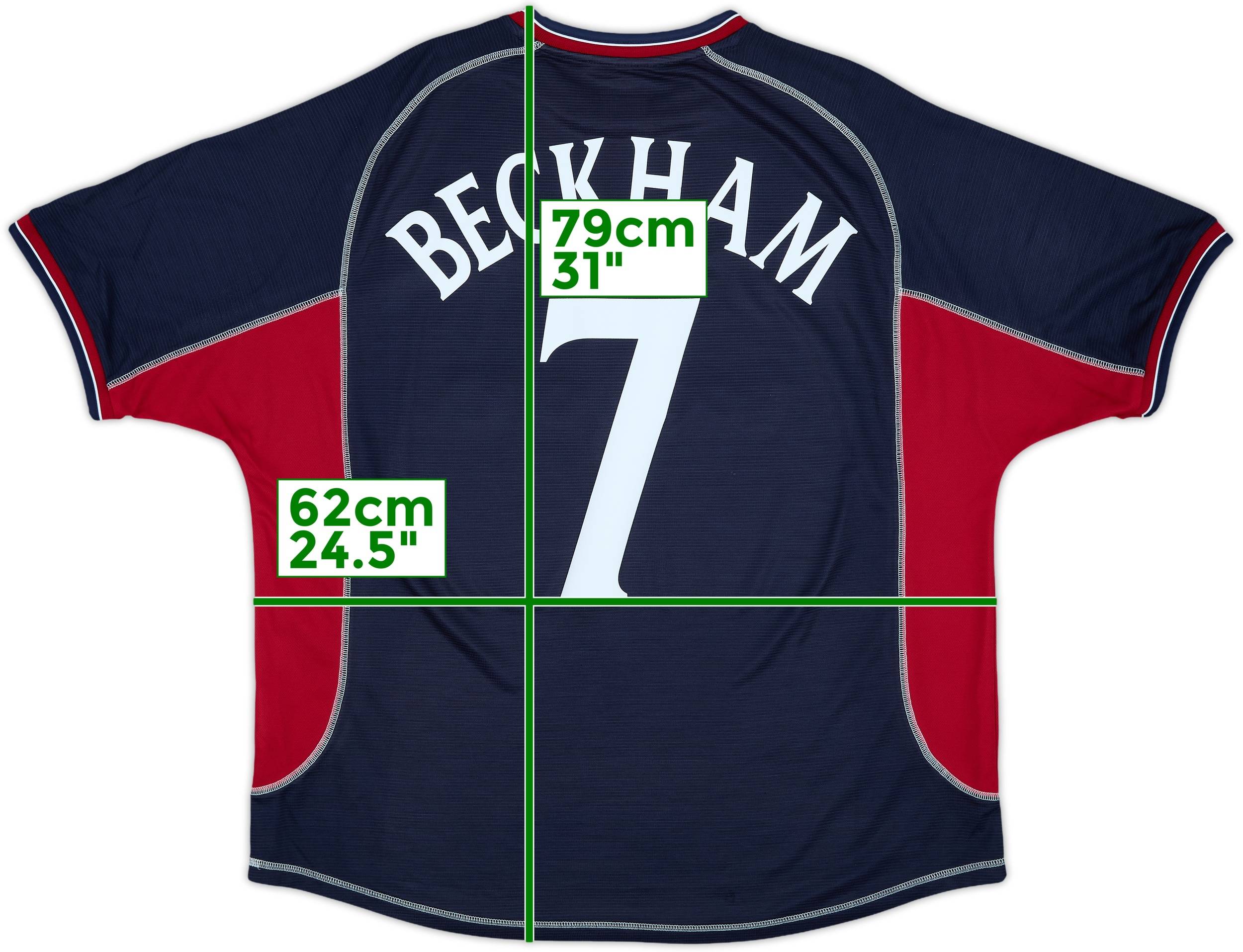 2000-01 Manchester United Third Shirt Beckham #7 - 8/10 - (XXL)