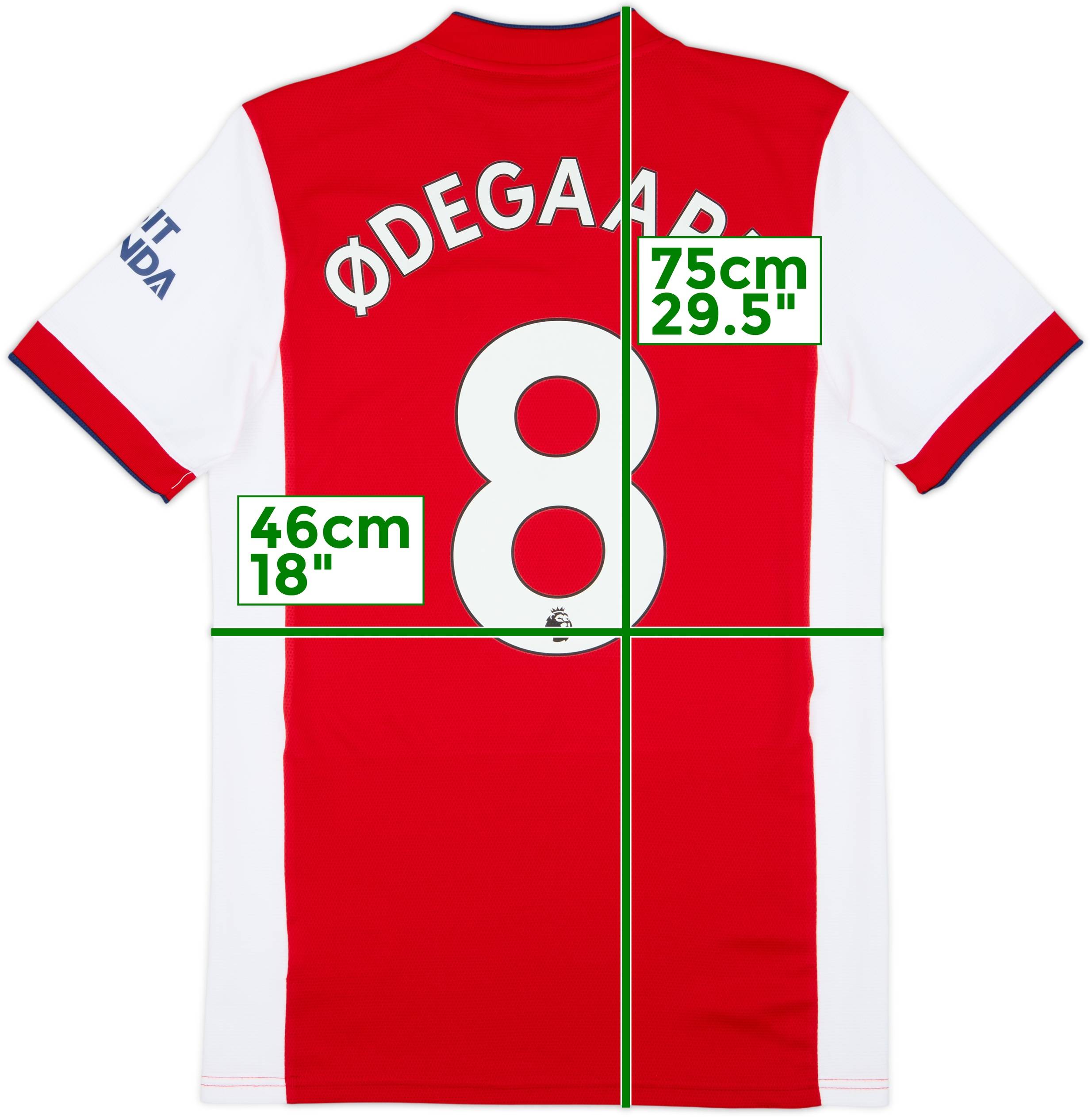2021-22 Arsenal Home Shirt Odegaard #8 - 7/10 - (S)