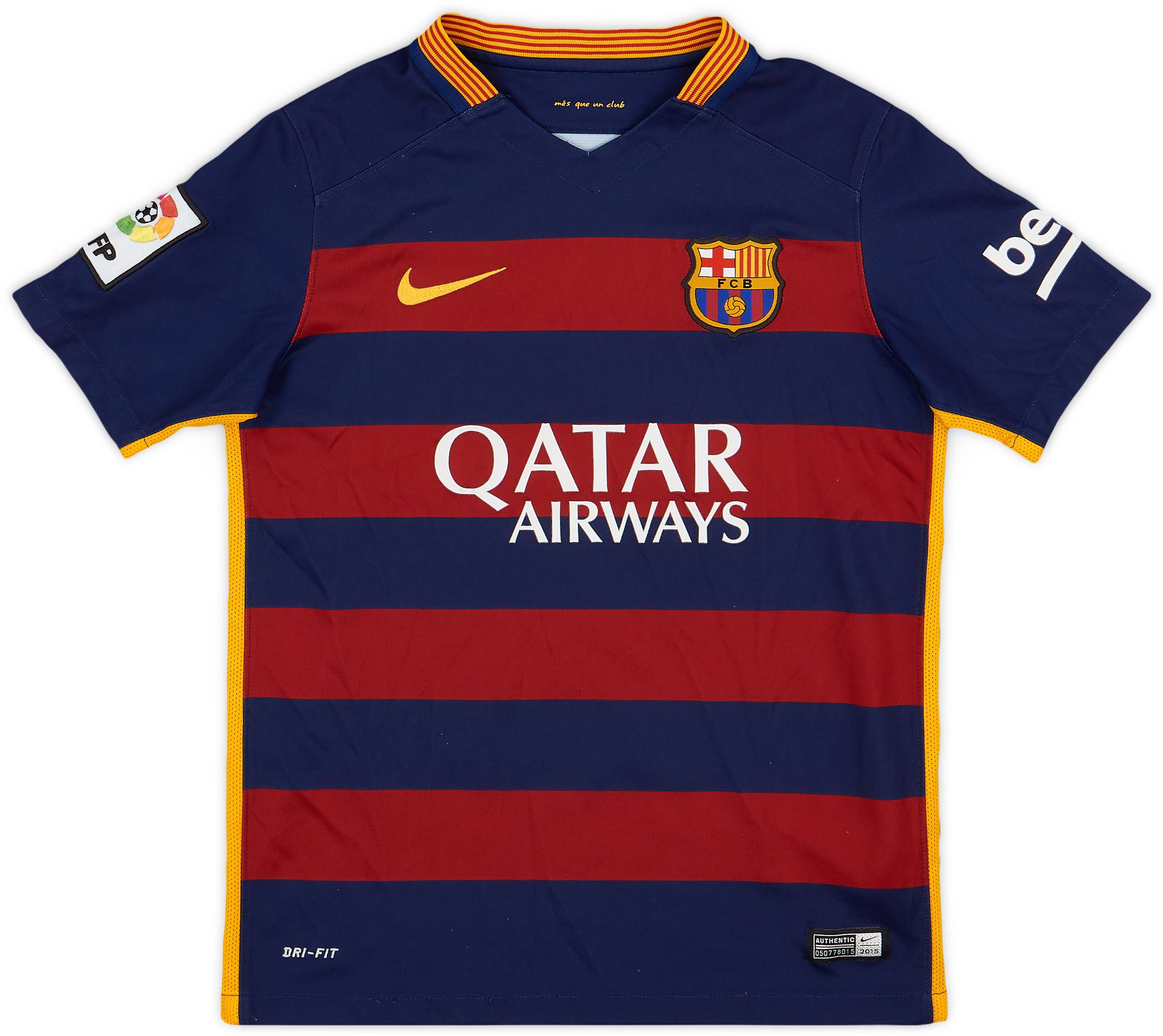 2015-16 Barcelona Home Shirt - 9/10 - (M.Boys)
