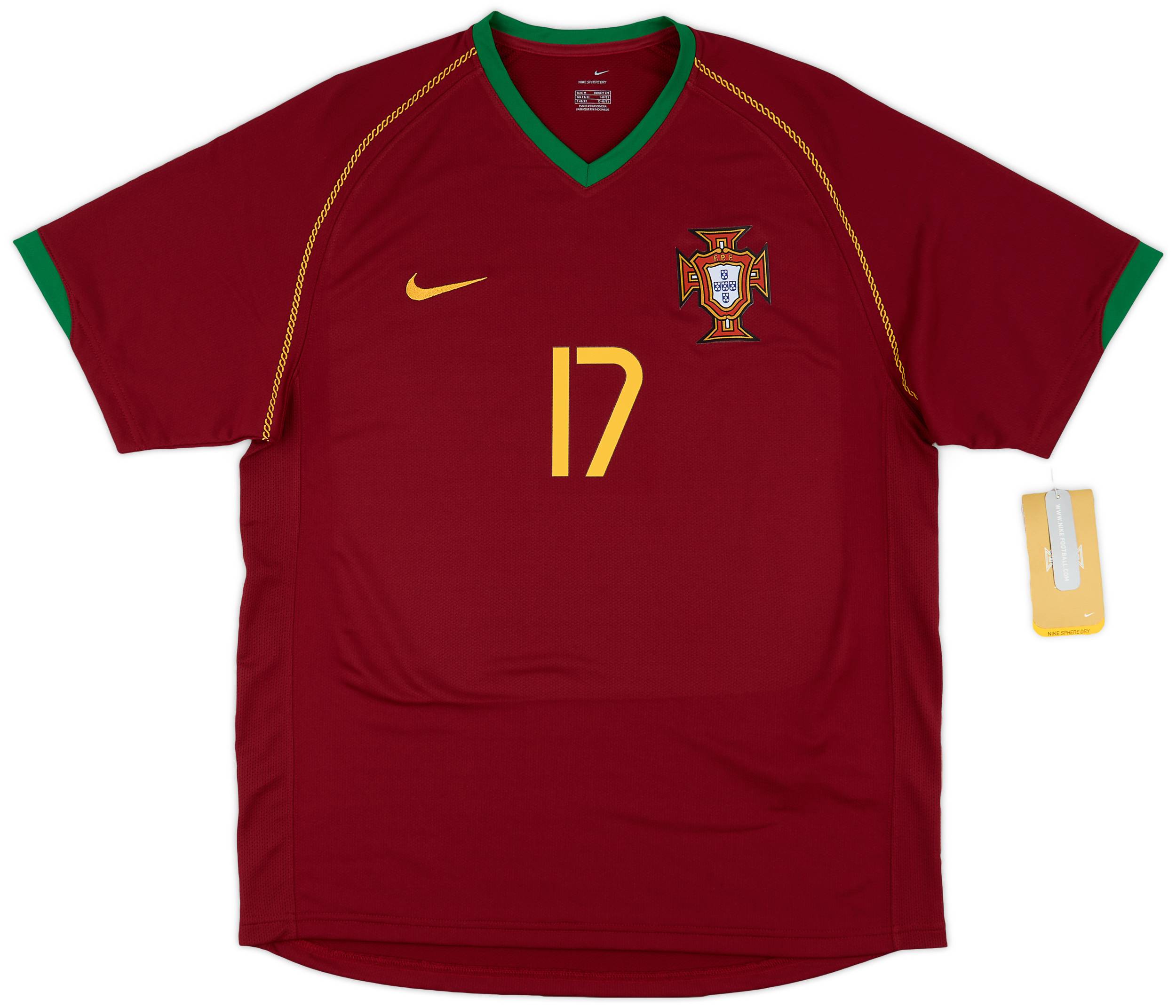 Nike C.RONALDO 17 ポルトガル代表シャツ 2006-08 Portugal Home Shirt C.Ronaldo #17 (M)