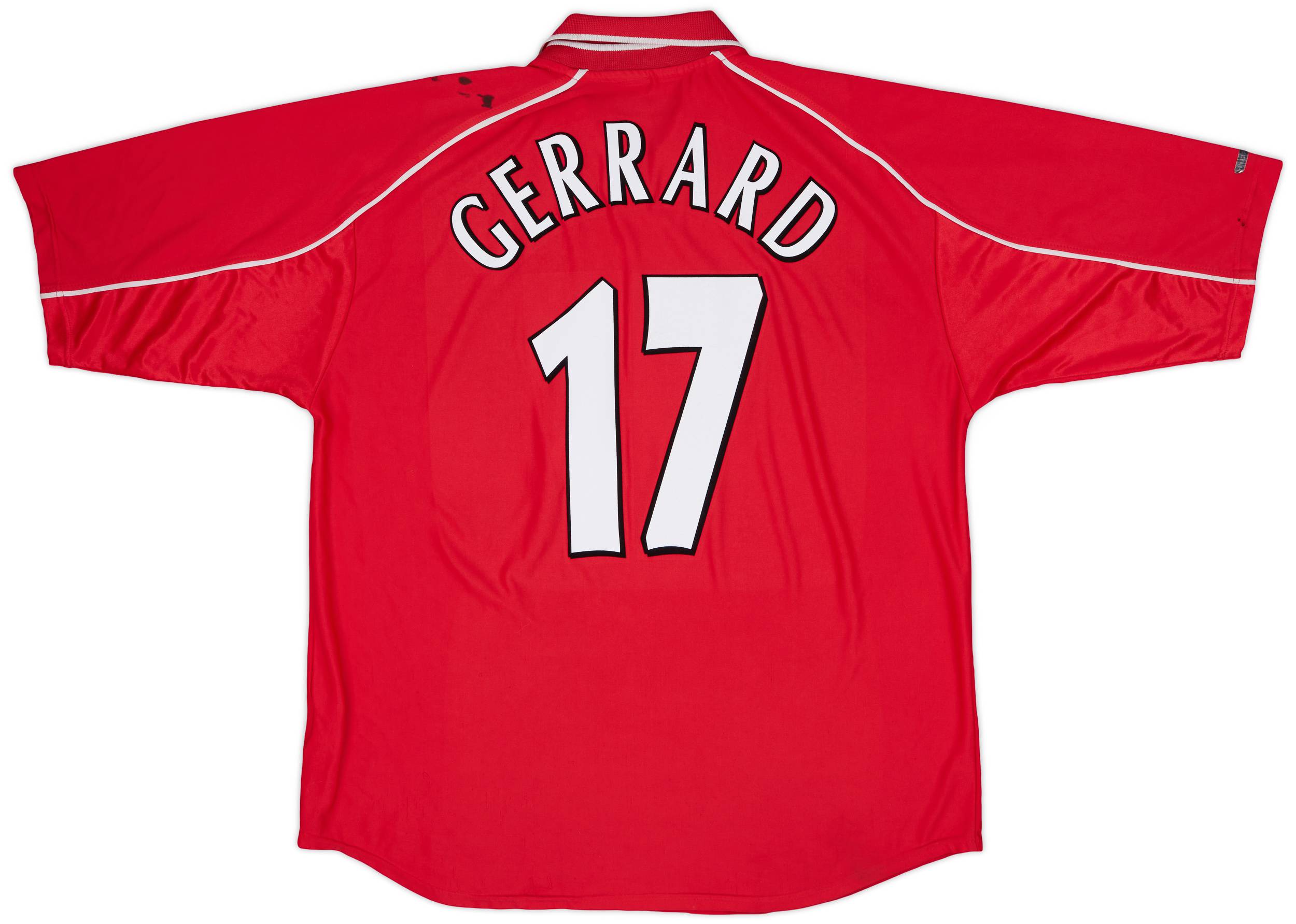 2000-02 Liverpool Home Shirt Gerrard #17 - 5/10 - (XXL)