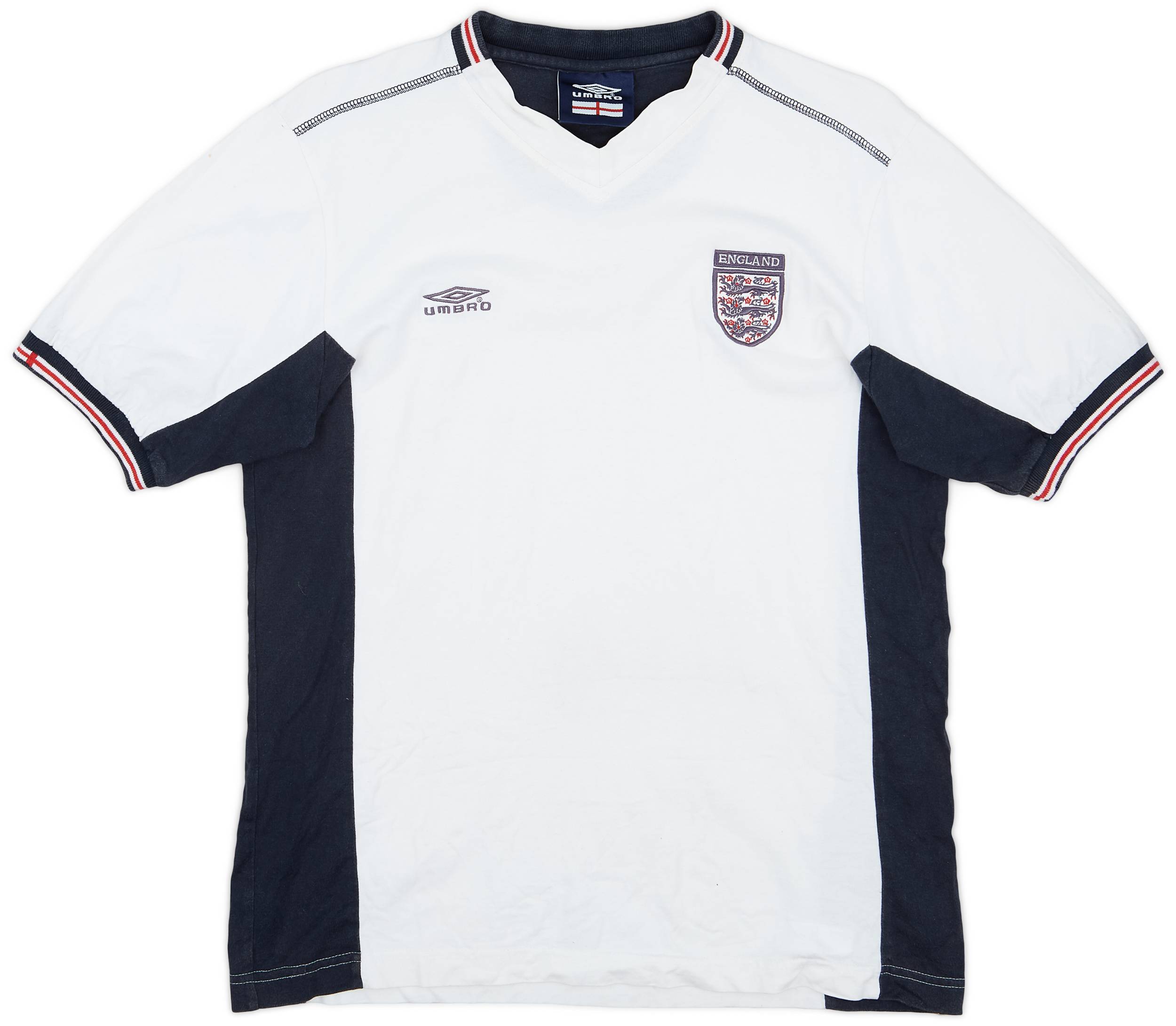 2000-02 England Umbro Cotton Tee - 5/10 - (S)
