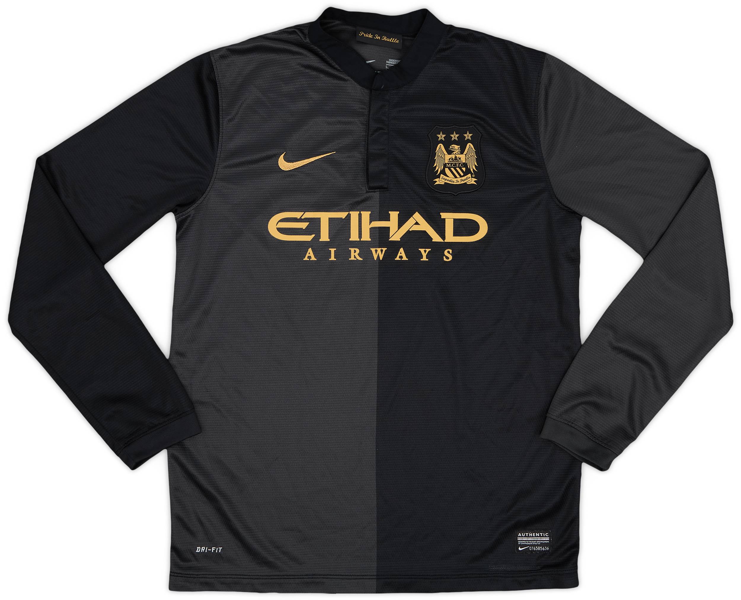 2013-14 Manchester City Away L/S Shirt #5 - 7/10 - (L.Boys)